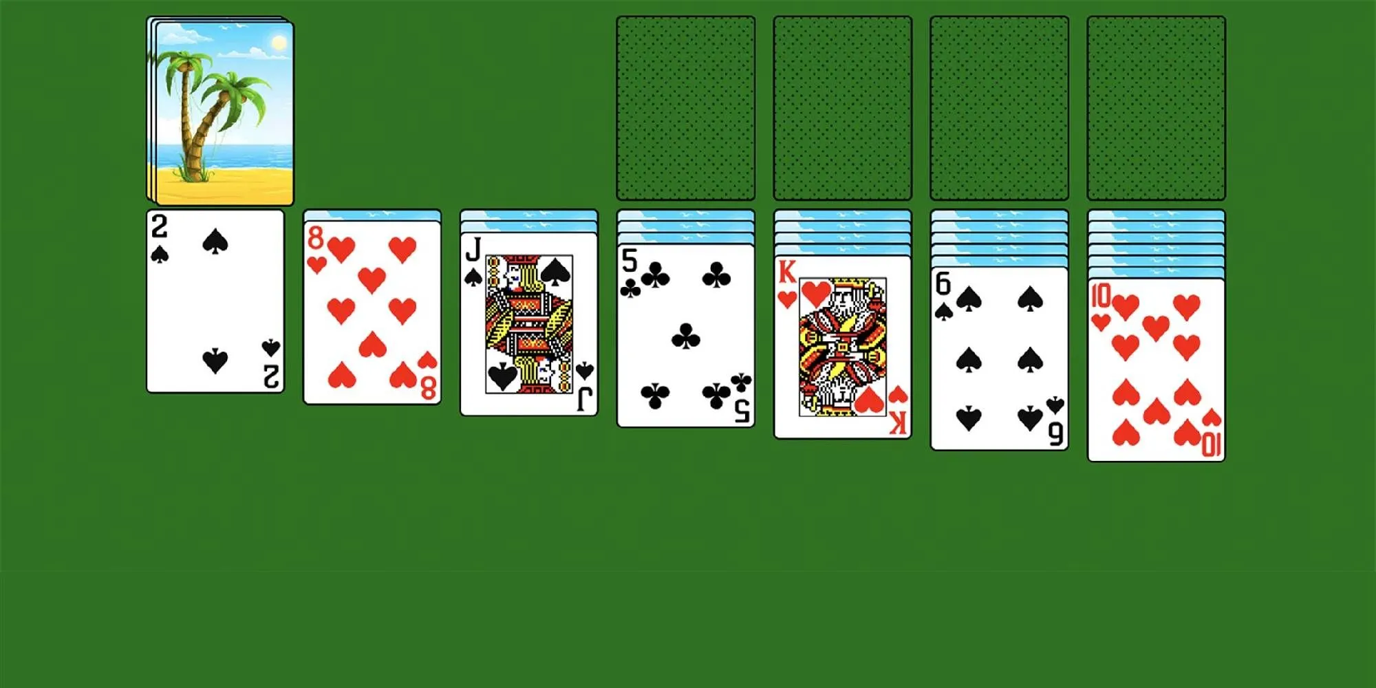 Giao diện game Solitaire cổ điển