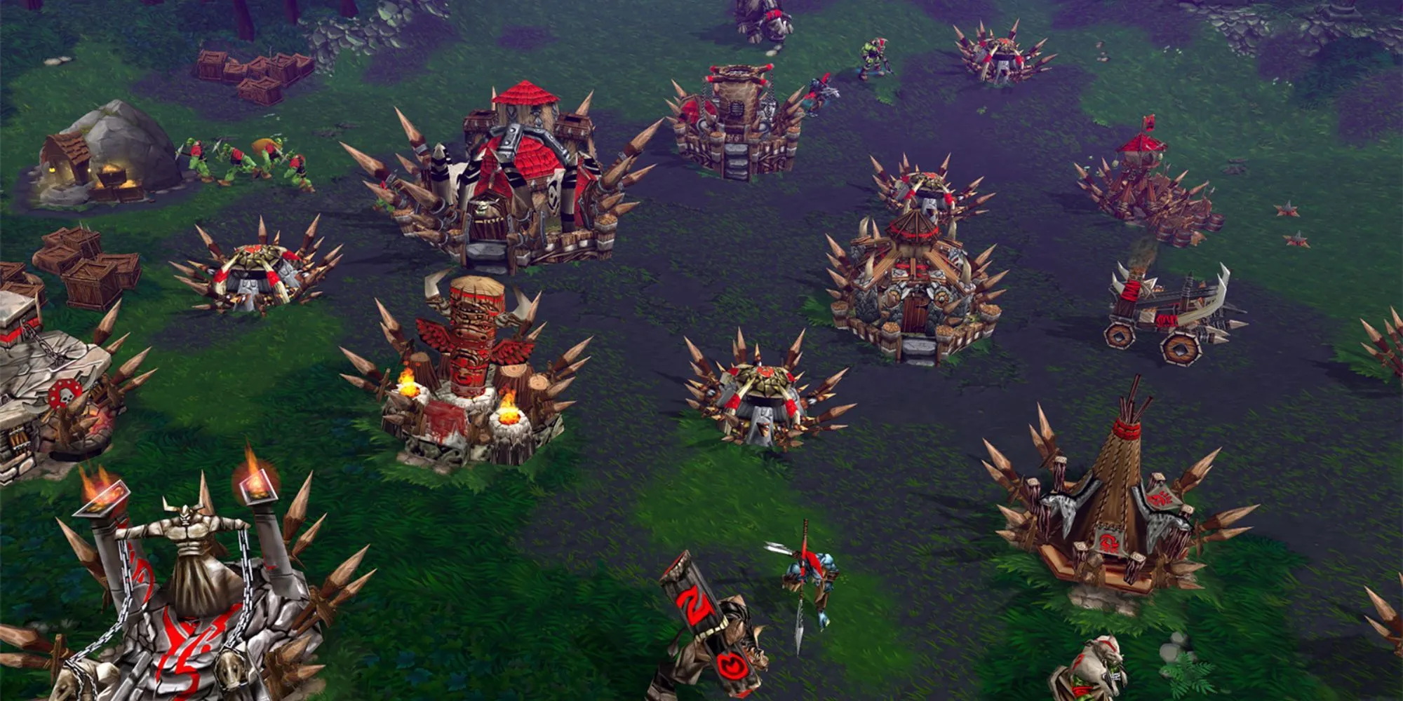 Giao diện quản lý tài nguyên vàng và gỗ trong Warcraft III Reforged, thể hiện cơ chế tài nguyên và phí duy trì đơn vị (upkeep)