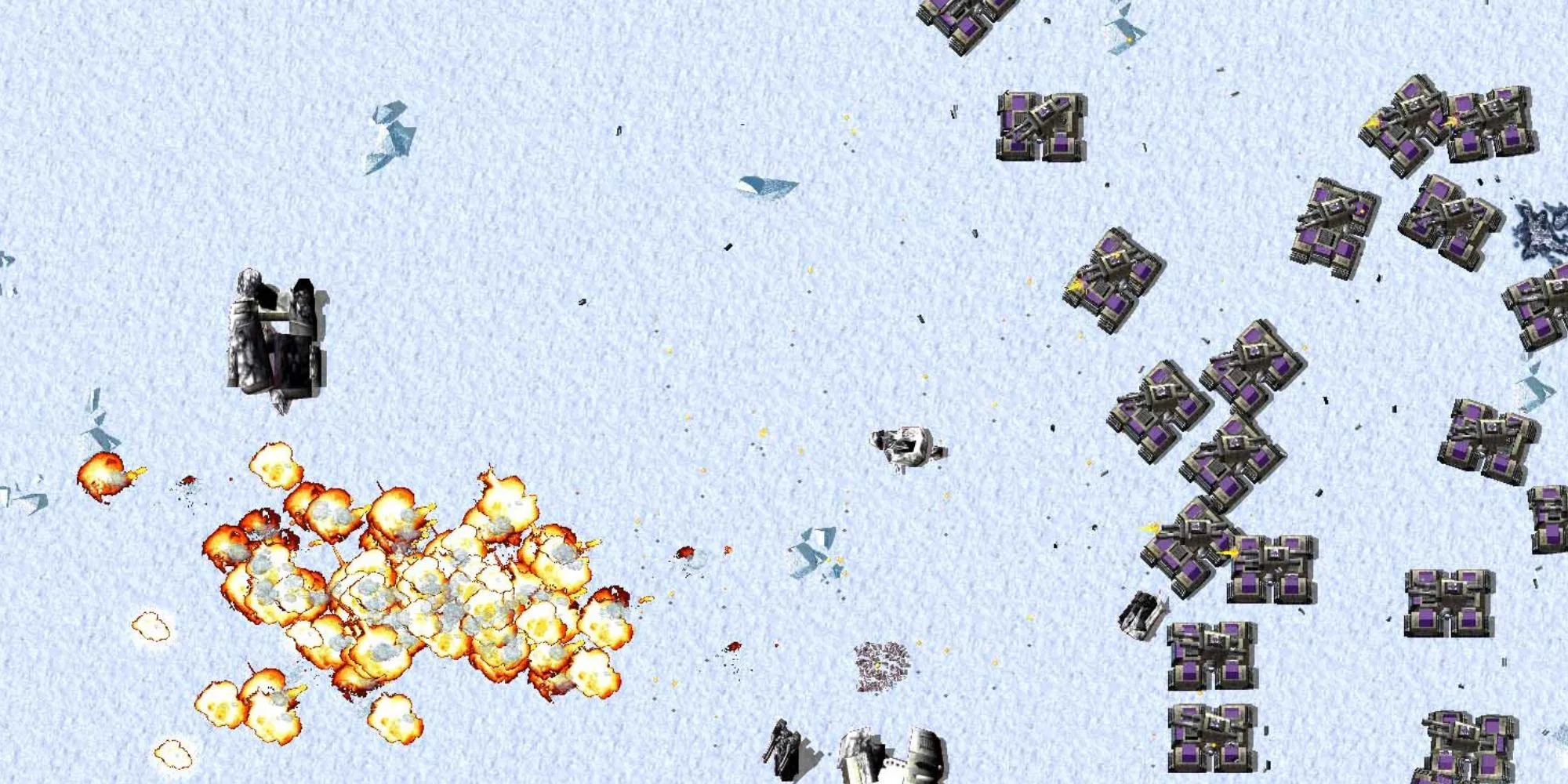 Giao diện xây dựng căn cứ và quản lý tài nguyên trong Total Annihilation, thể hiện sự phức tạp của hệ thống kinh tế game RTS cổ điển