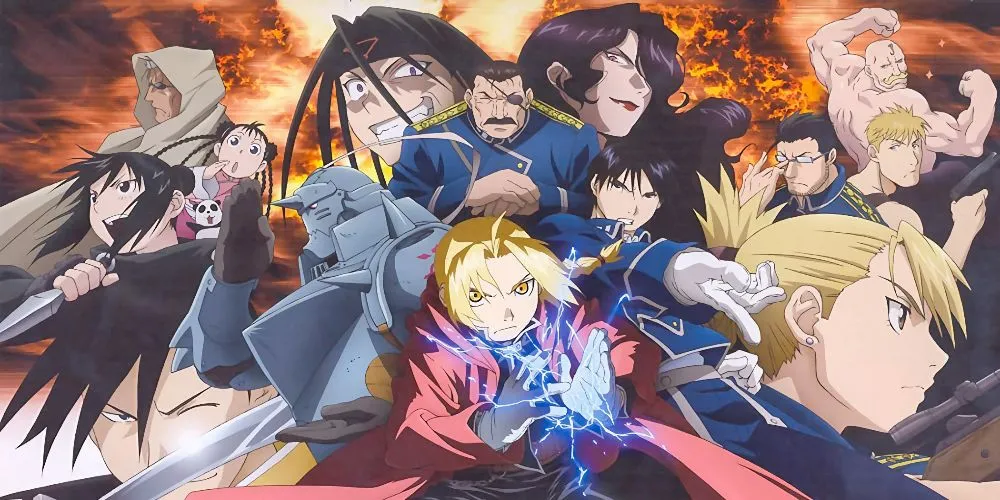 Hai anh em Edward và Alphonse Elric trong anime Fullmetal Alchemist Brotherhood của Studio Bones