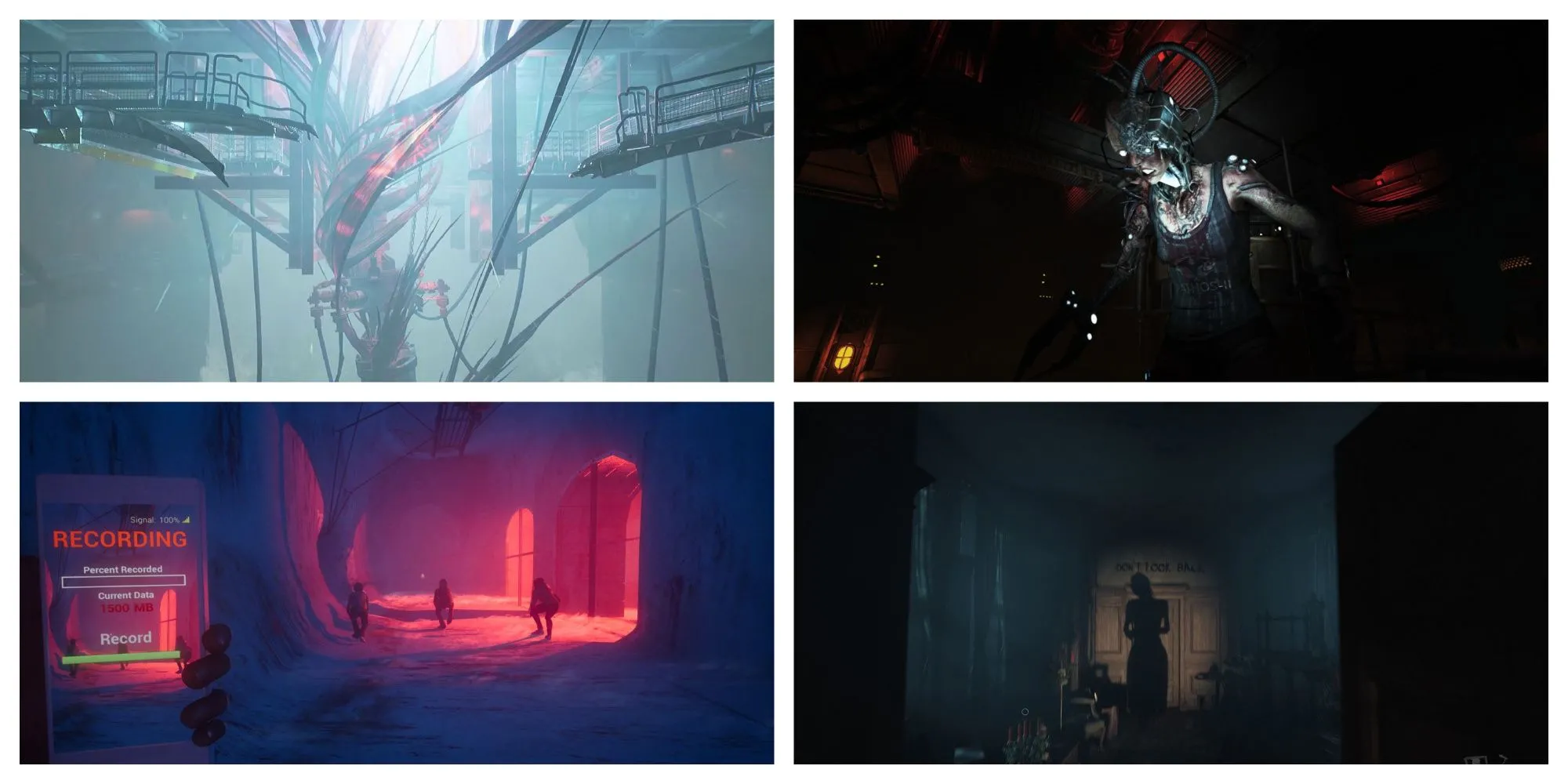 Hình ảnh collage các game kinh dị AA bị đánh giá thấp, có Still Wakes The Deep, SOMA, Blackout Club
