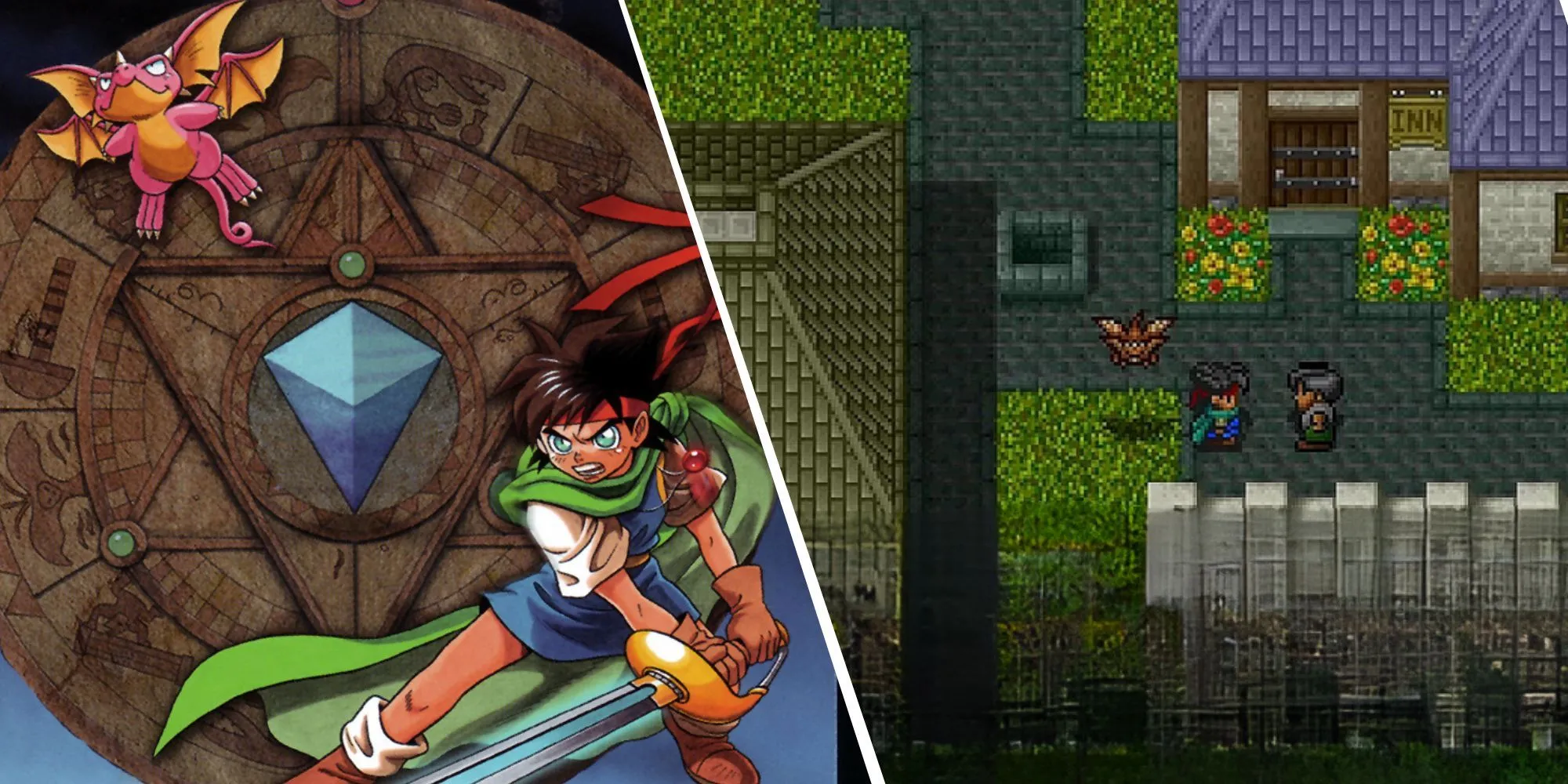 Hình ảnh gameplay và bìa đĩa của game JRPG cổ điển Beyond The Beyond