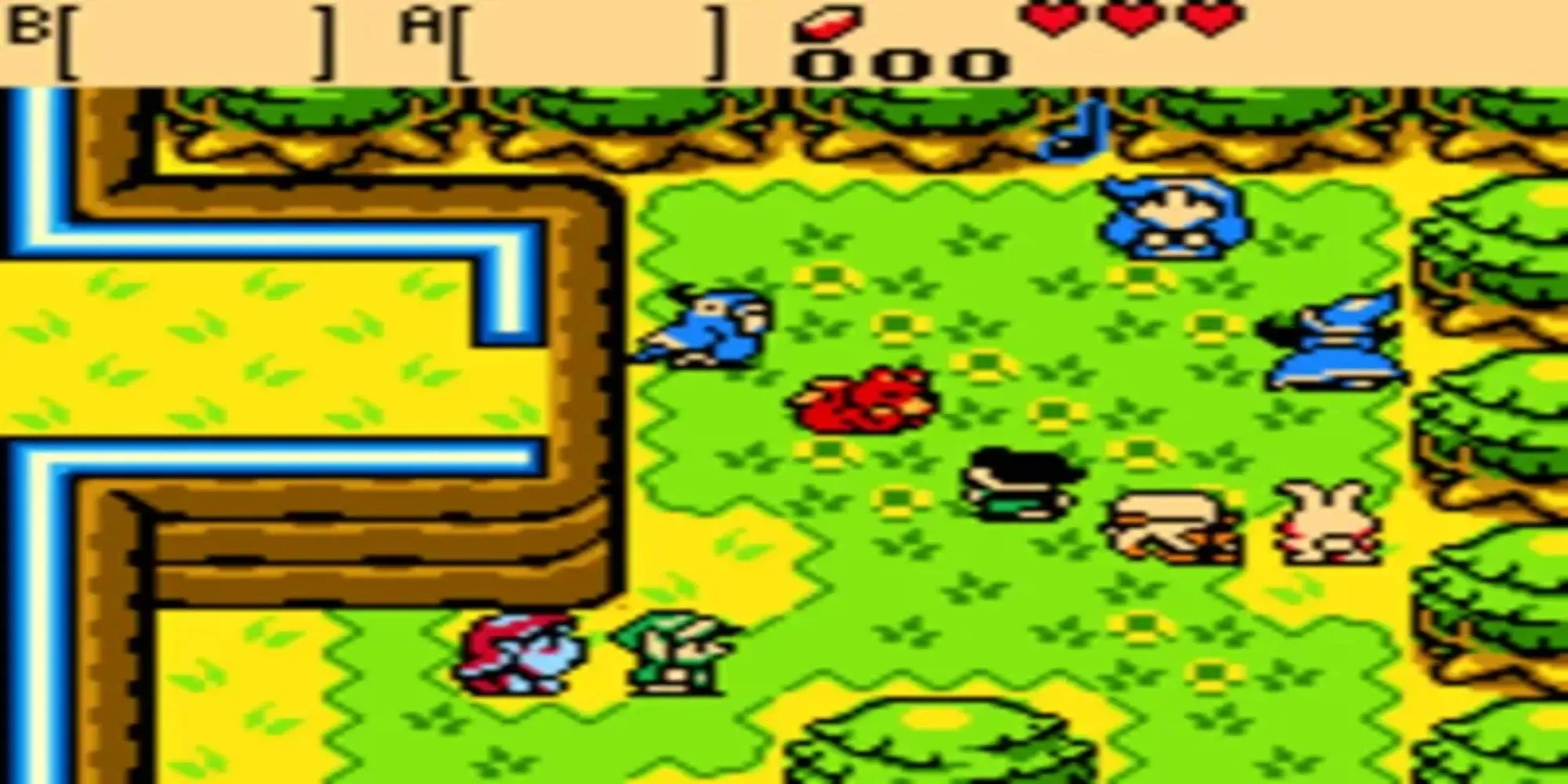 Hình ảnh Link khám phá thế giới trong The Legend of Zelda Oracle of Ages