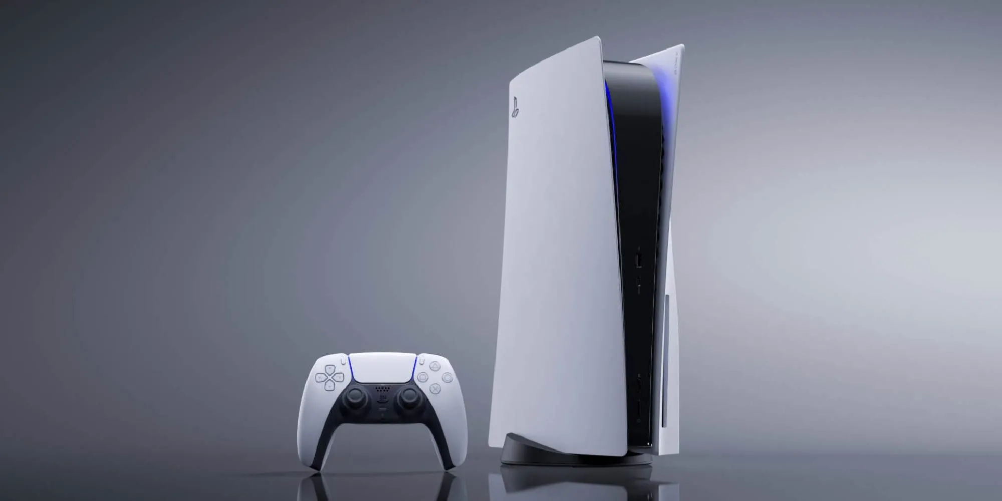 Hình ảnh minh họa máy PlayStation 5 (PS5) và tay cầm không dây DualSense Edge.