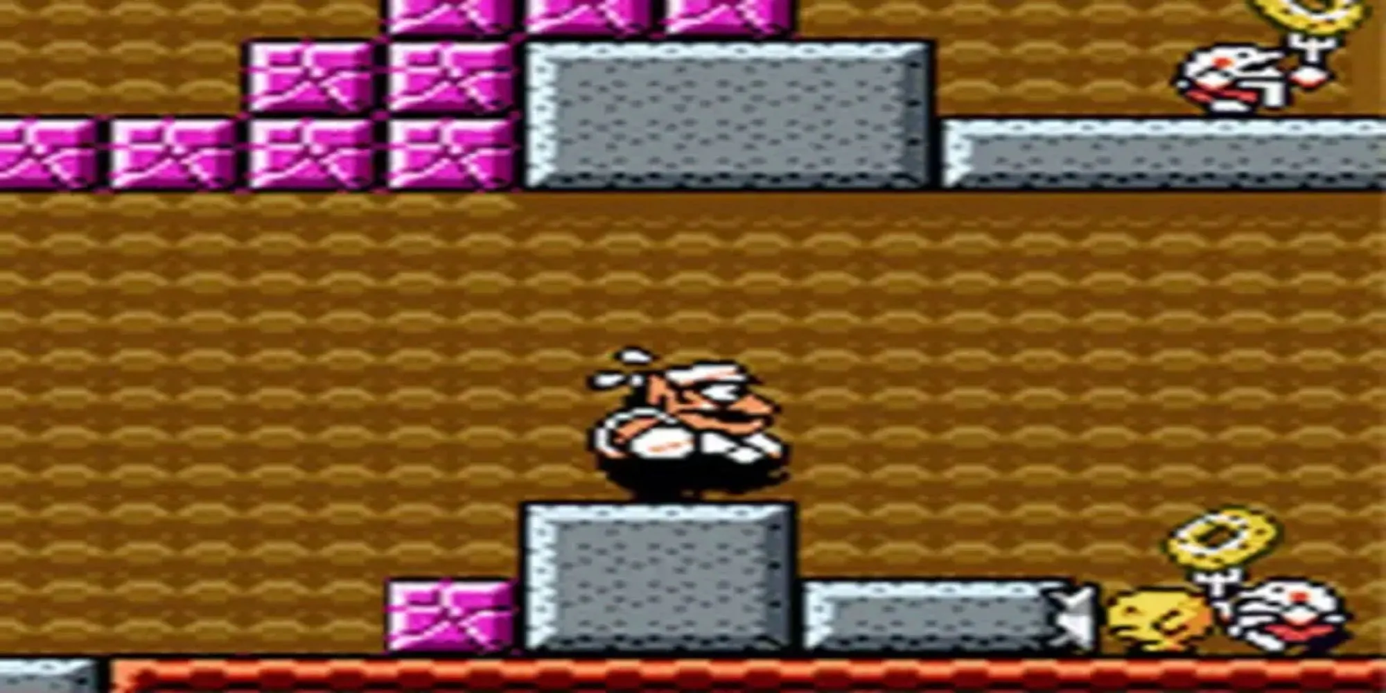 Hình ảnh nhân vật Wario trong game Wario Land 3 trên GBC
