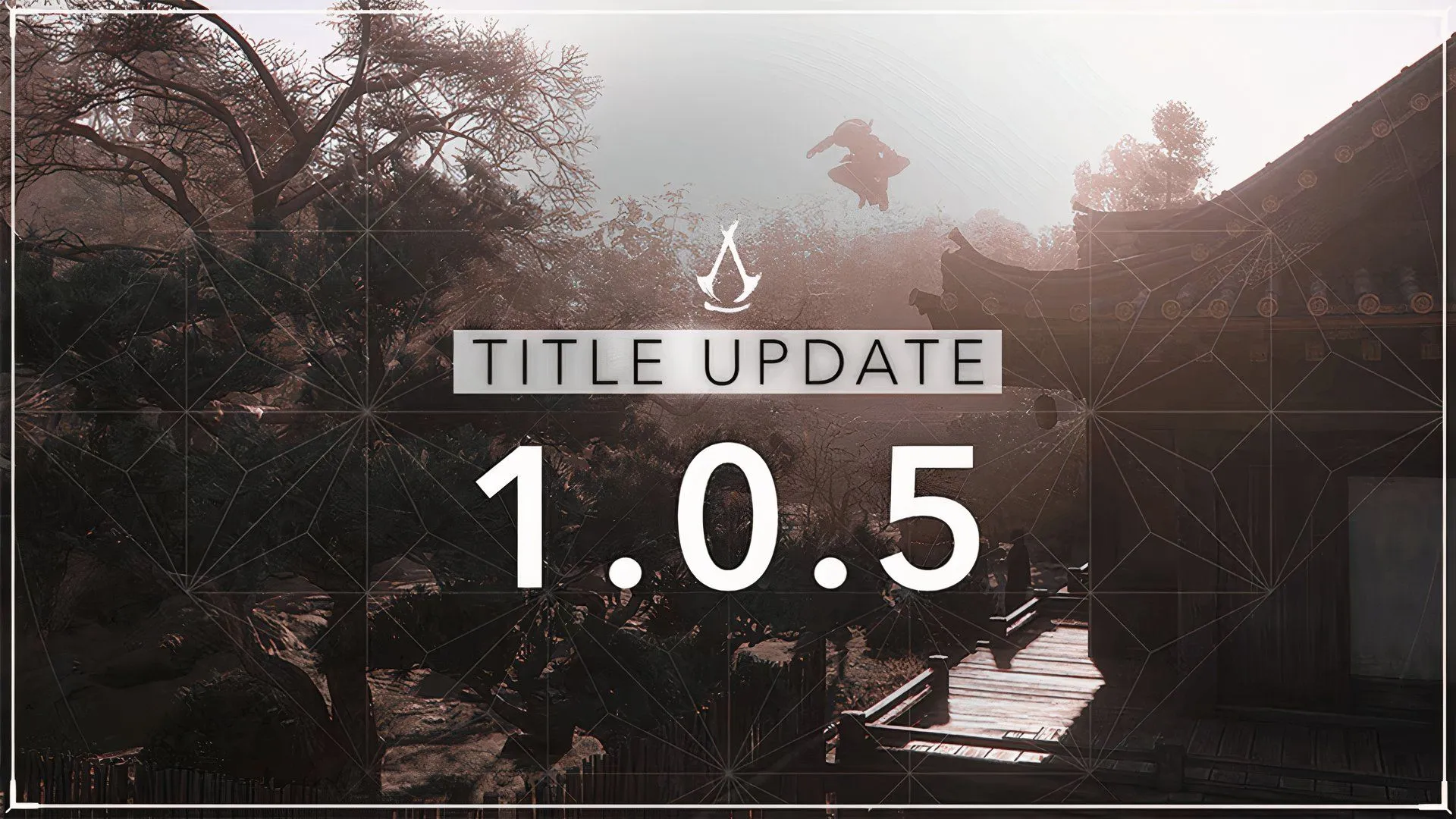 Hình ảnh quảng bá bản cập nhật Assassin's Creed Shadows 1.0.5 với logo Dead by Daylight