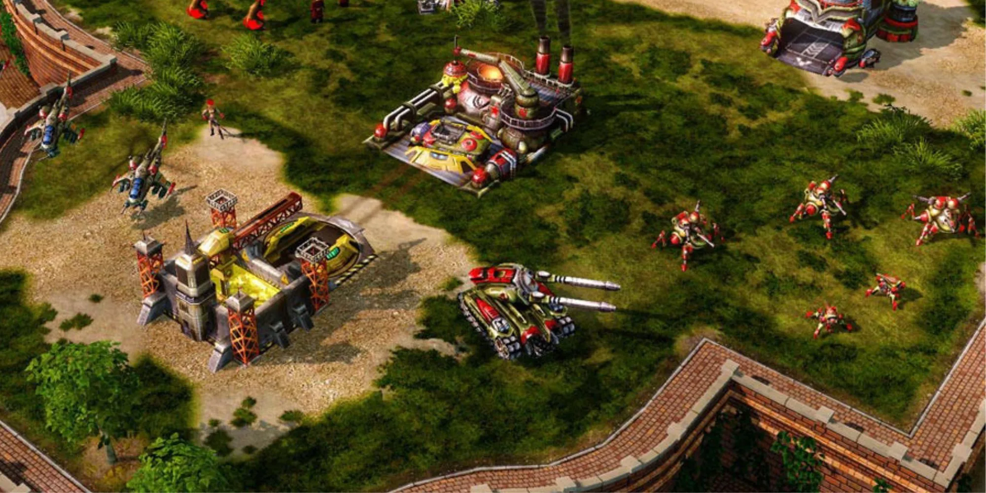 Hình ảnh từ game Command &amp; Conquer: Red Alert 3 với quân đội và công nghệ viễn tưởng