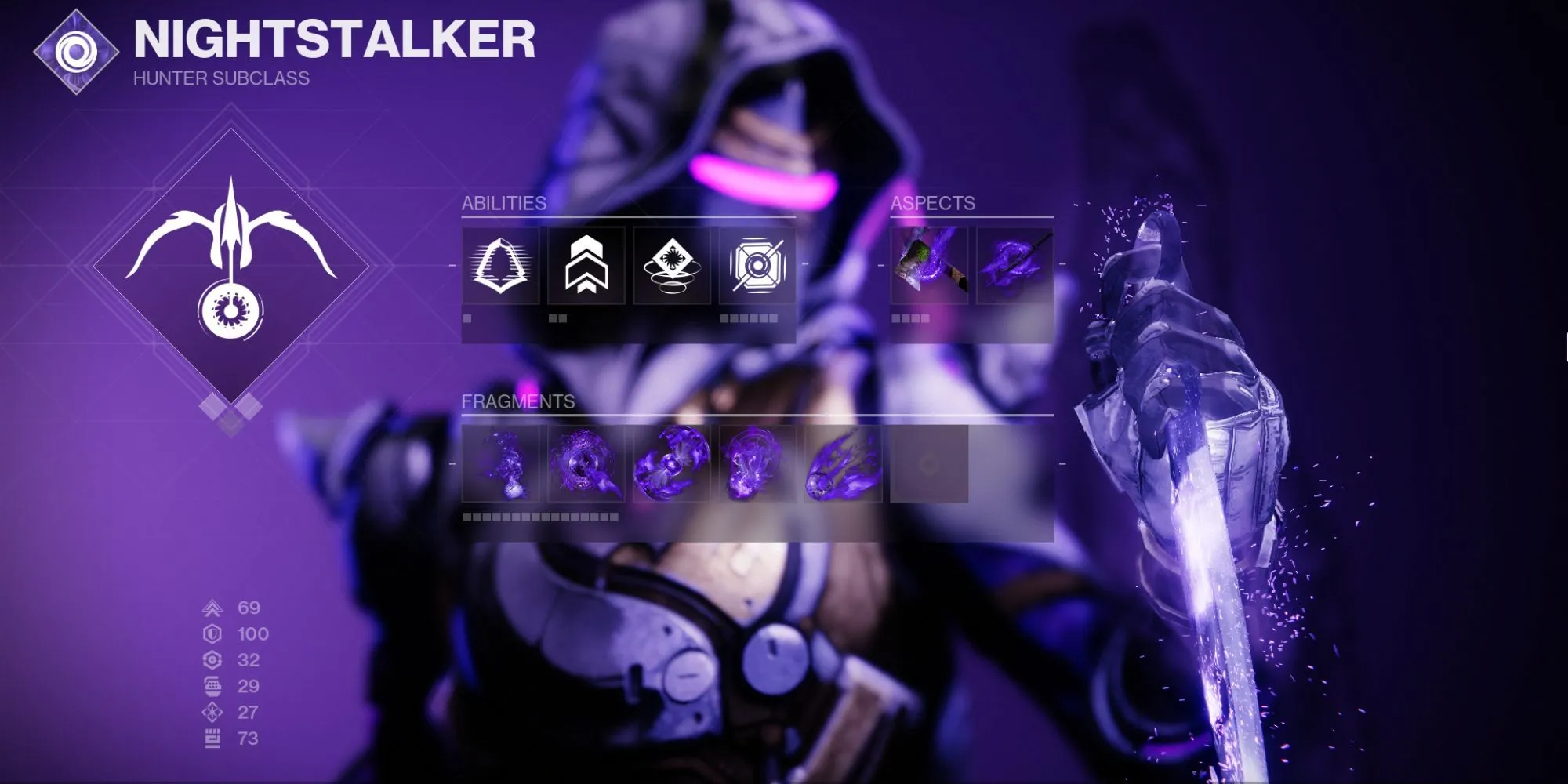 Hunter Void sử dụng Aspect On the Prowl trong Destiny 2 Heresy