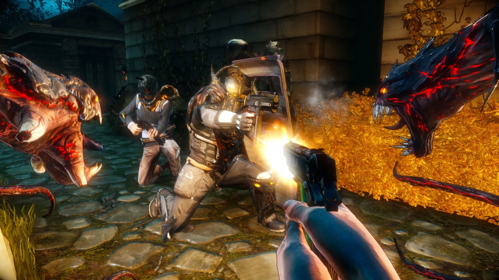 Jackie Estacado sử dụng sức mạnh bóng tối trong game The Darkness