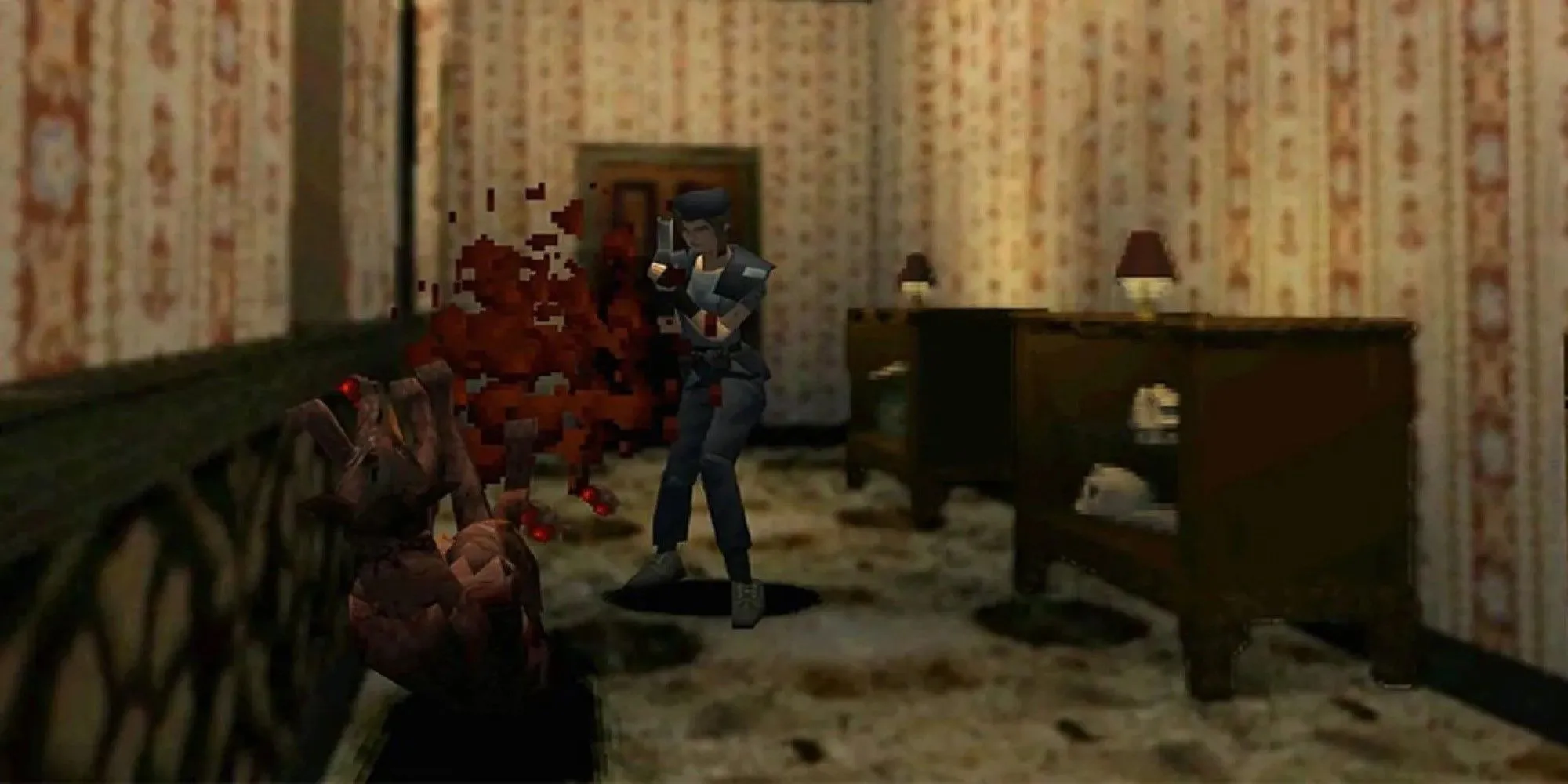 Jill Valentine đối mặt với zombie trong dinh thự của Resident Evil: Director's Cut