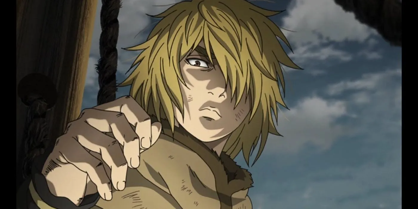 Khuôn mặt giận dữ của Thorfinn trong Vinland Saga