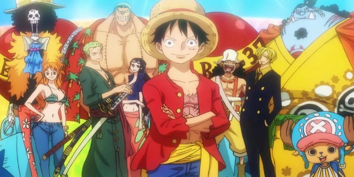 Luffy và các thành viên băng Hải tặc Mũ Rơm trong One Piece
