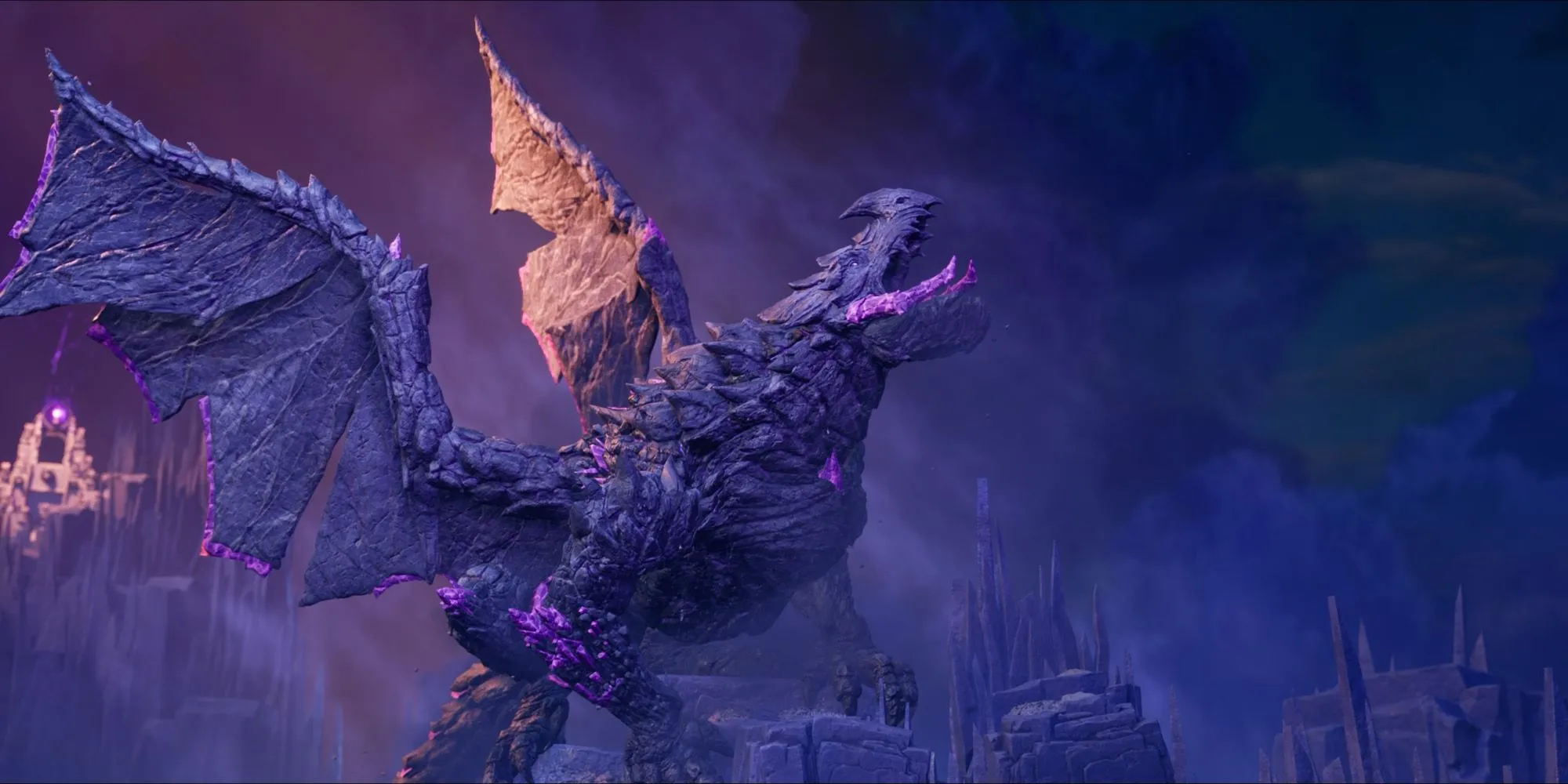 Megalith, một con quái vật đá khổng lồ bay trên bầu trời trong Split Fiction