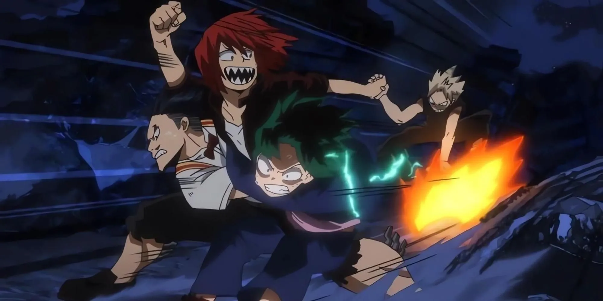 Midoriya và các bạn cùng nhau thực hiện kế hoạch giải cứu Bakugo khỏi Liên Minh Tội Phạm