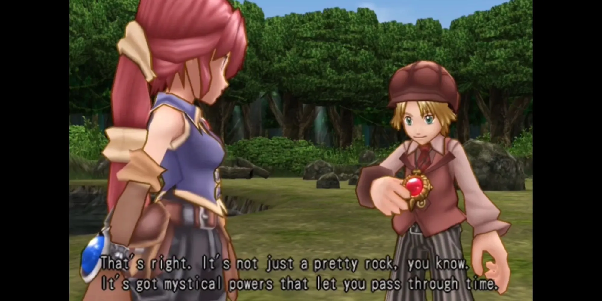 Một cảnh xây dựng thị trấn trong Dark Cloud 2, game JRPG có cơ chế du hành thời gian để tái thiết