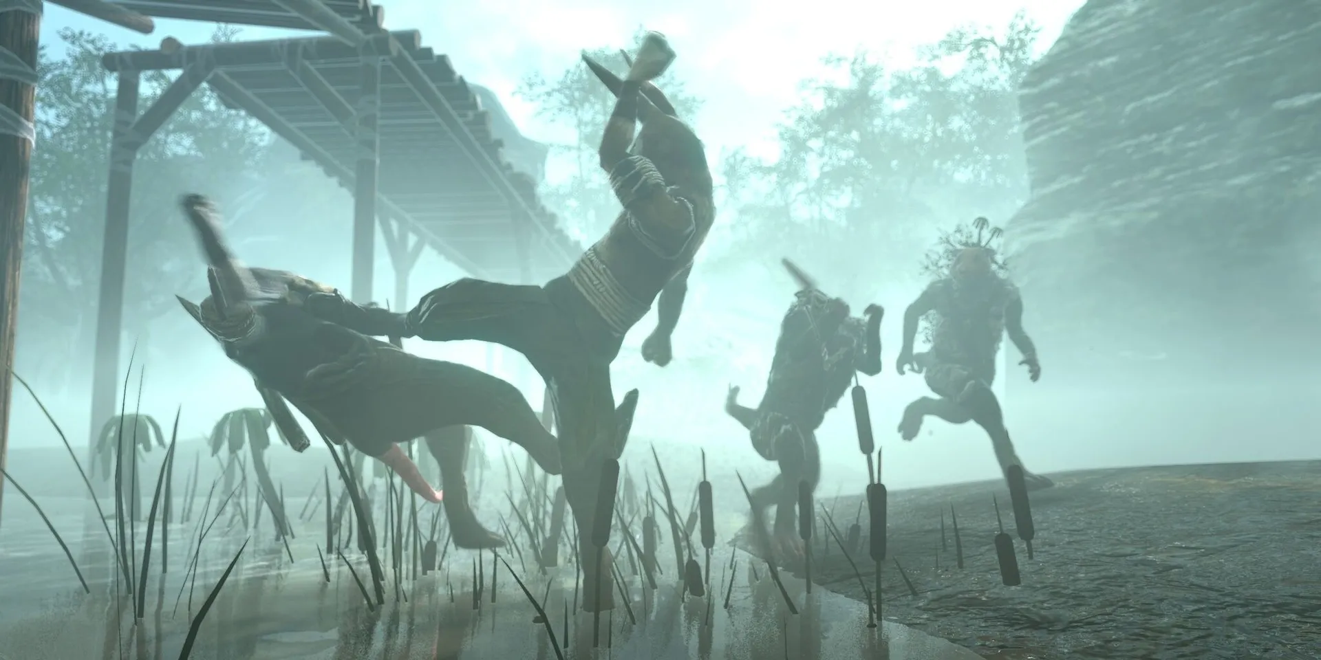 Một hình ảnh gameplay từ game đối kháng Overgrowth với nhân vật là các loài vật