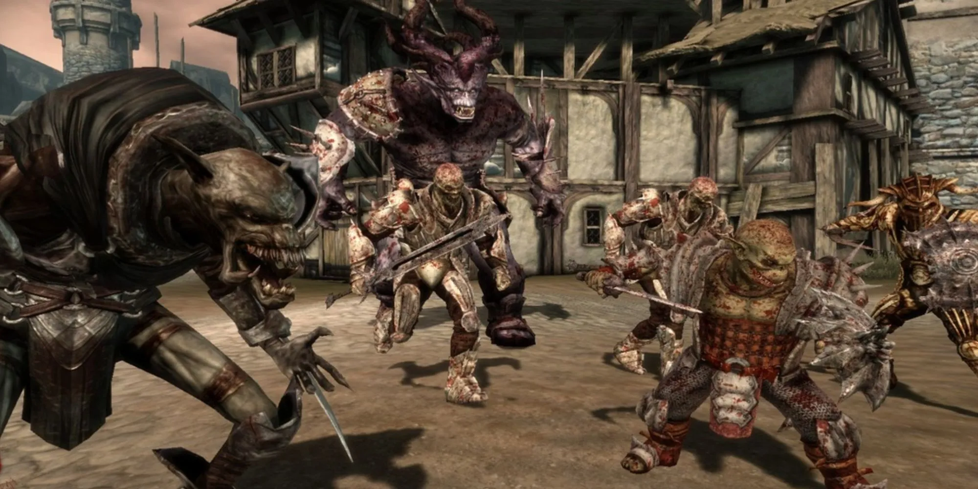 Một nhóm Darkspawn tấn công trong Dragon Age Origins