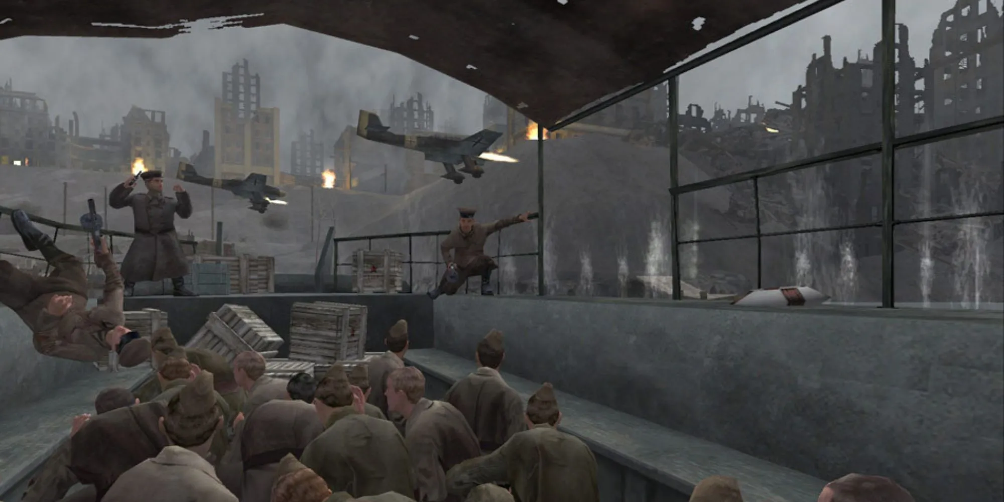 Một phân cảnh hành động trong Call of Duty 2003, GOTY D.I.C.E của năm