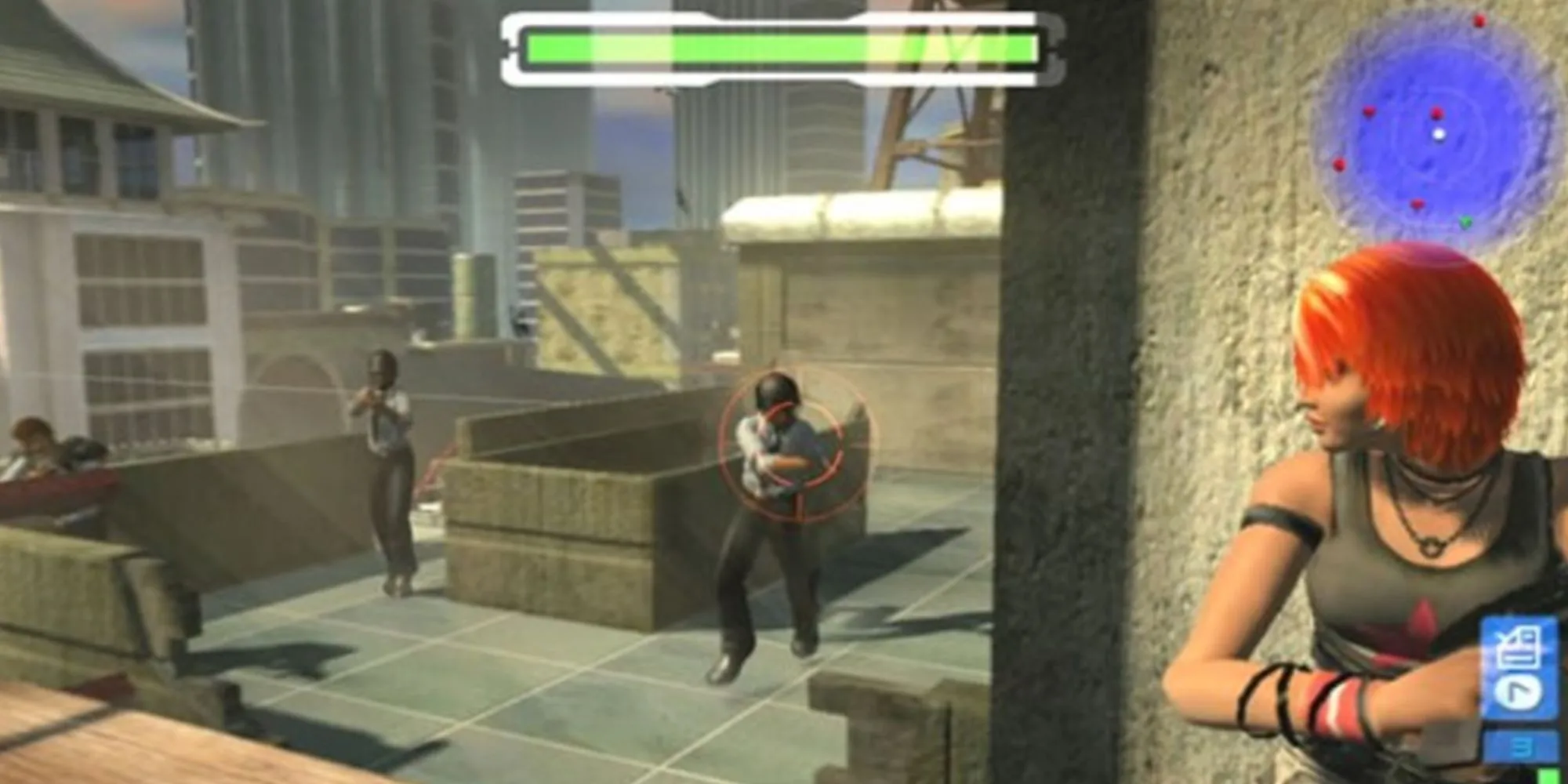 Nhân vật chính Joanna Dark trong Perfect Dark Zero trên Xbox 360