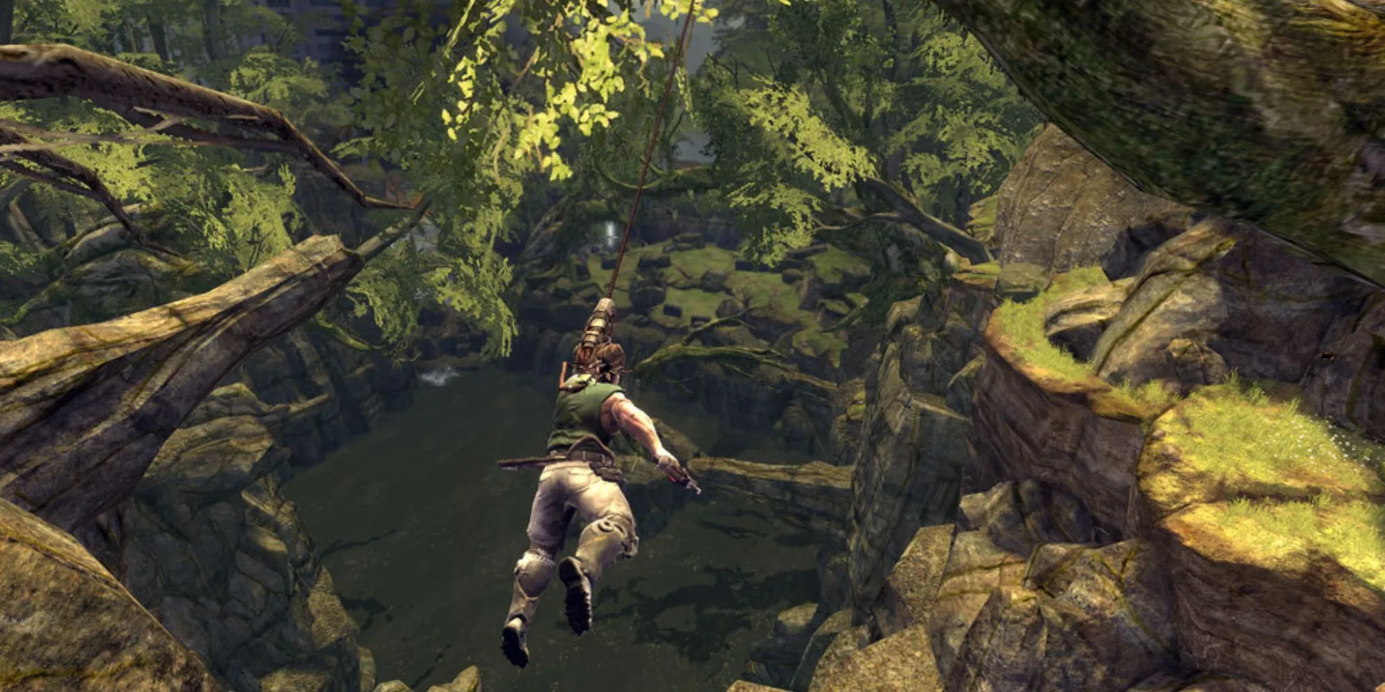 Nhân vật Nathan Spencer sử dụng cánh tay bionic trong Bionic Commando 2009