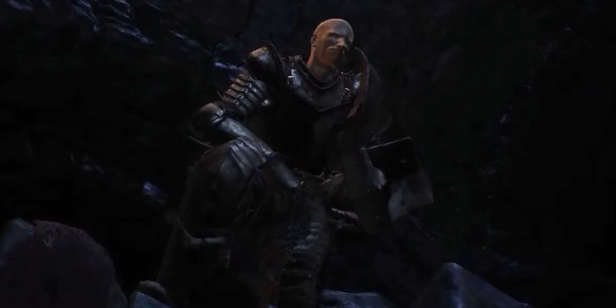 Nhân vật Patches trong game Dark Souls 3 với vẻ ngoài nham hiểm