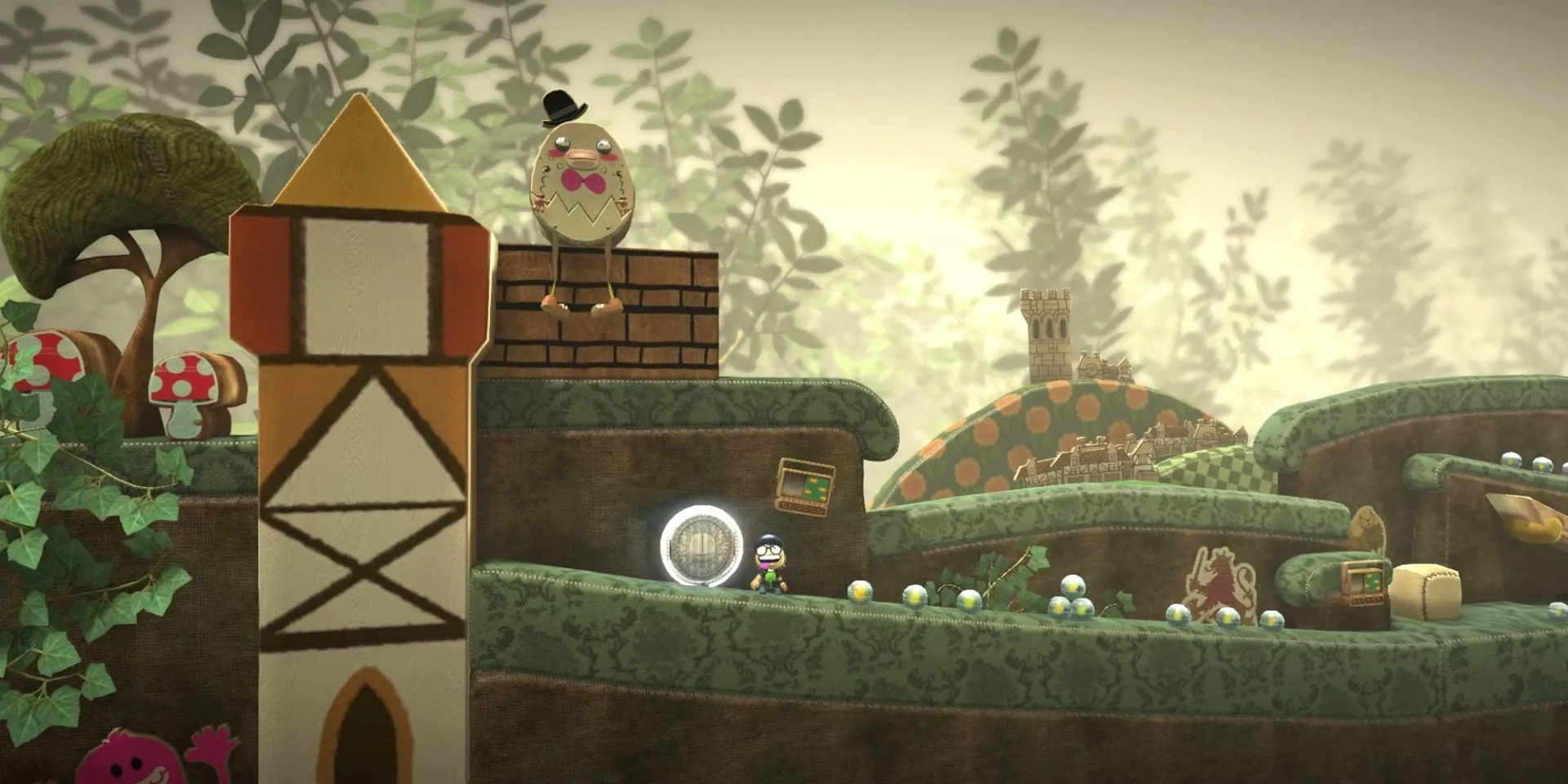 Nhân vật Sackboy dễ thương trong LittleBigPlanet, game platformer sáng tạo với chế độ tạo màn