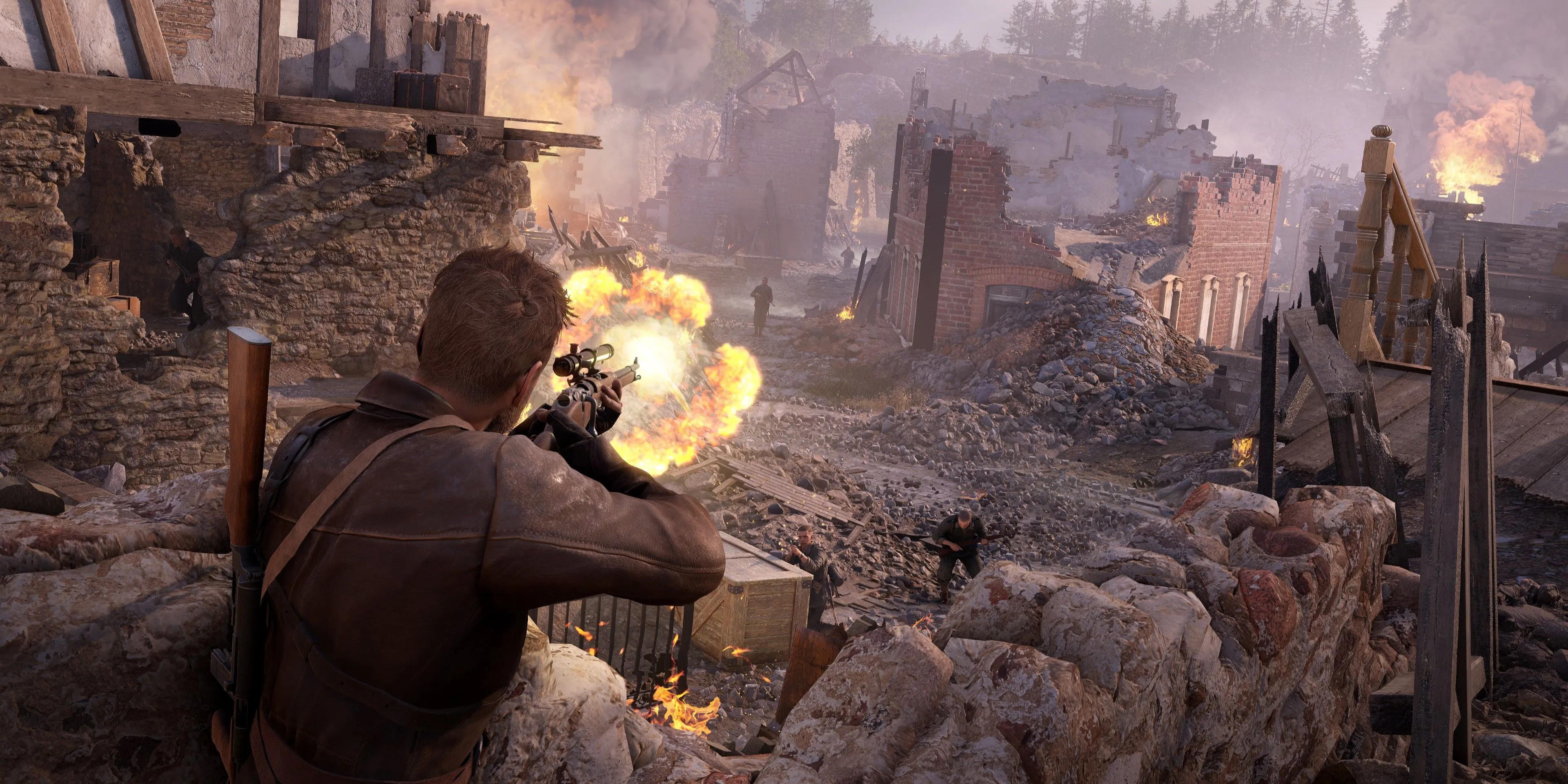 Phiên bản Sniper Elite Resistance trong khu di tích đổ nát