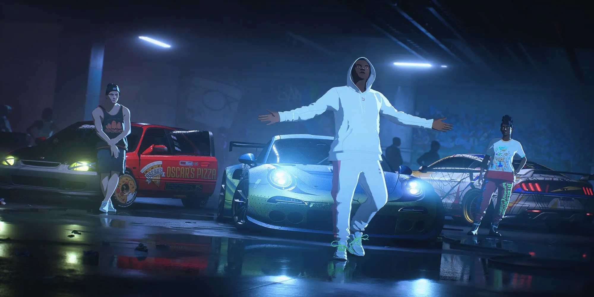 Phong cách đồ họa đặc trưng của Need For Speed Unbound với hiệu ứng cel-shaded