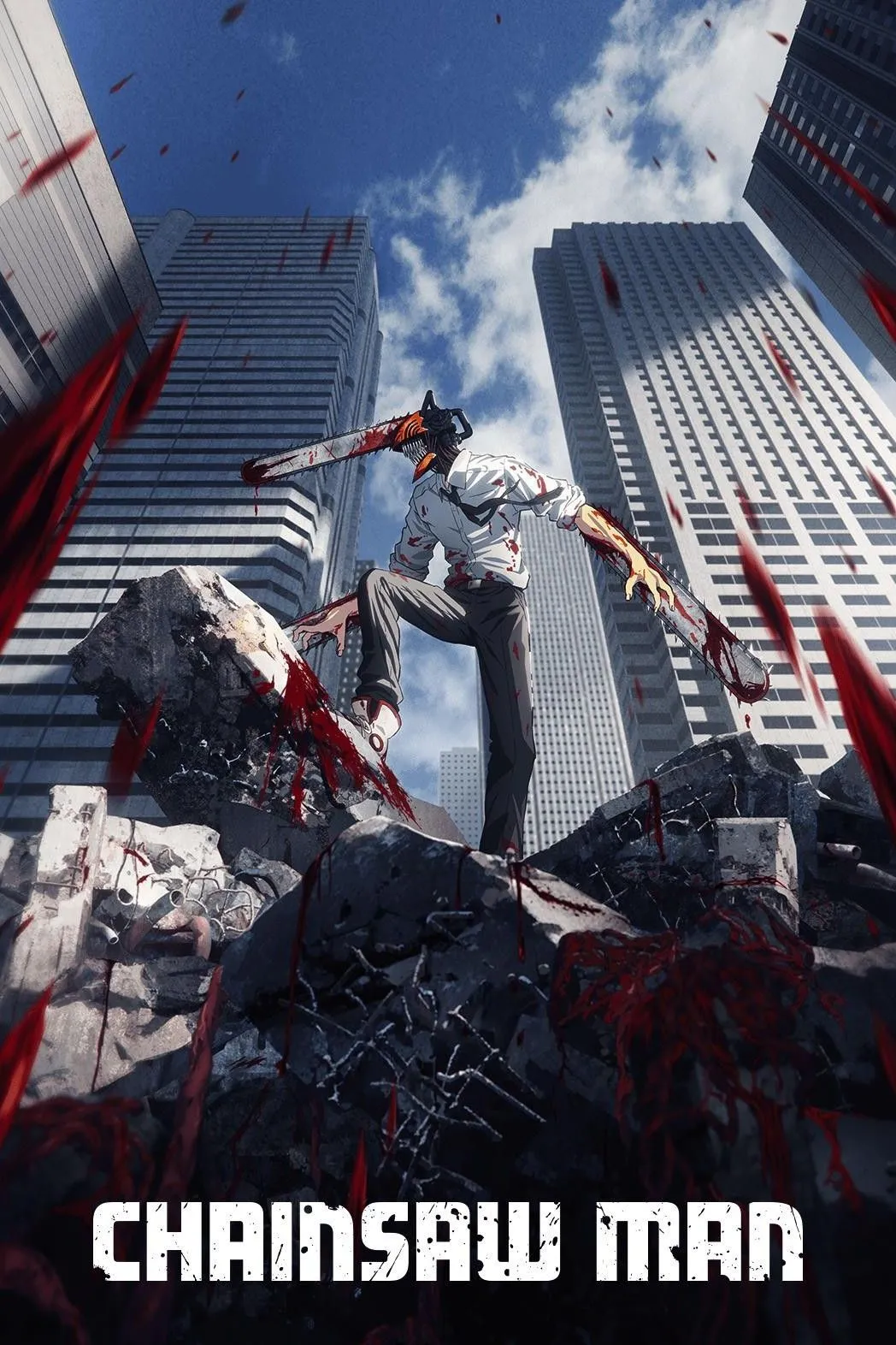 Poster anime Chainsaw Man với Denji và Pochita