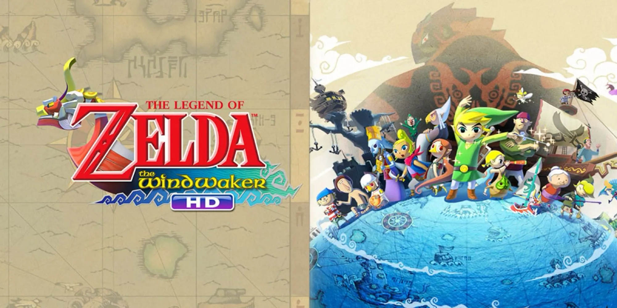 The Legend of Zelda The Wind Waker cover art với Link trên con thuyền King of the Red Lions