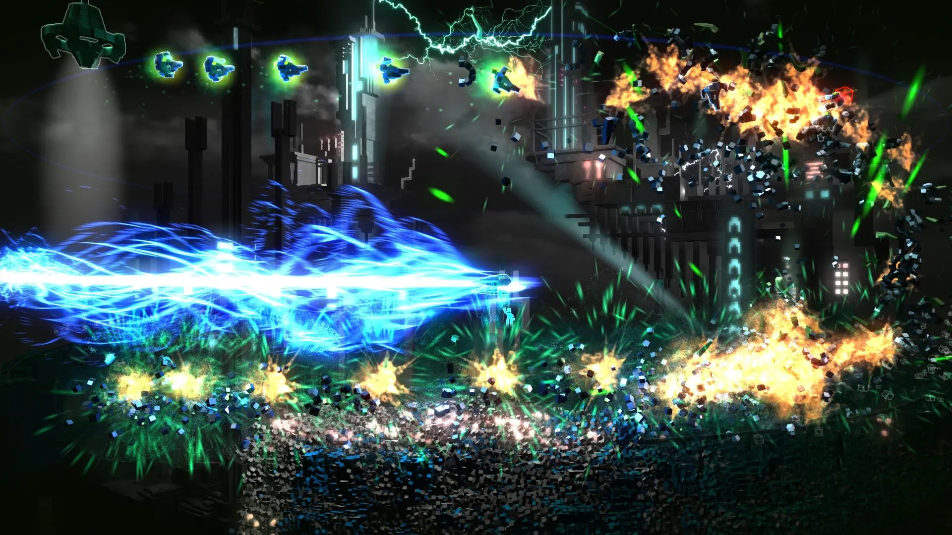 Trải nghiệm bắn súng &quot;màn hình đạn&quot; đầy kịch tính trong game Resogun