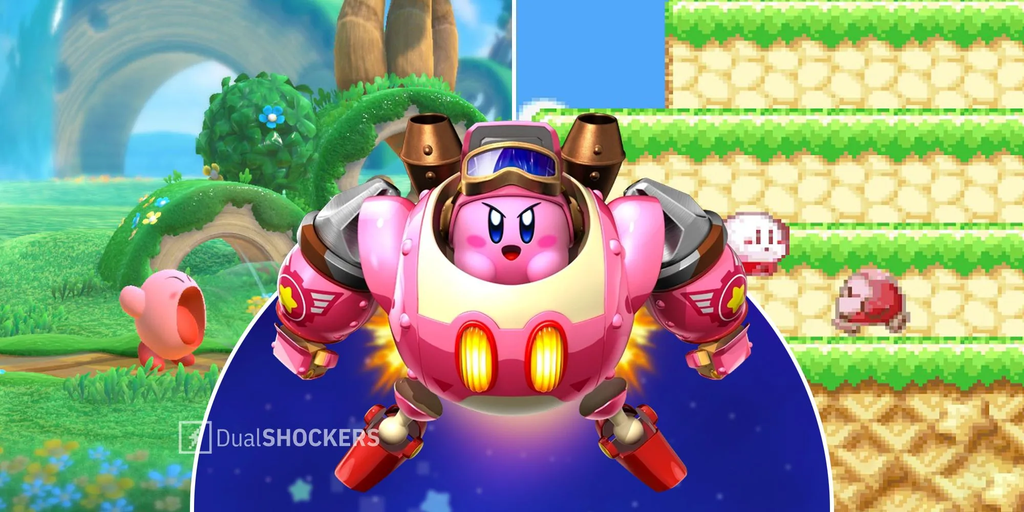 Tuyển tập hình ảnh từ các game Kirby cốt truyện chính, minh họa sự phát triển của series.