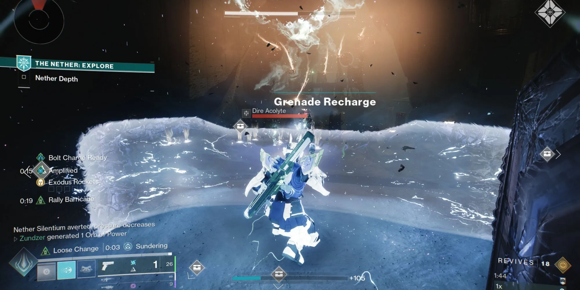 Vũ khí auto rifle được sử dụng trong build Titan Arc Storm's Keep để clear quái