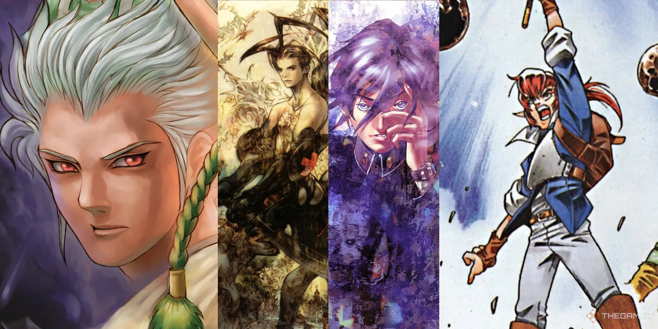 Ảnh minh họa của các tựa RPG bị đánh giá thấp trên PlayStation 1 như Dragon Valor, Vagrant Story, Persona và Alundra