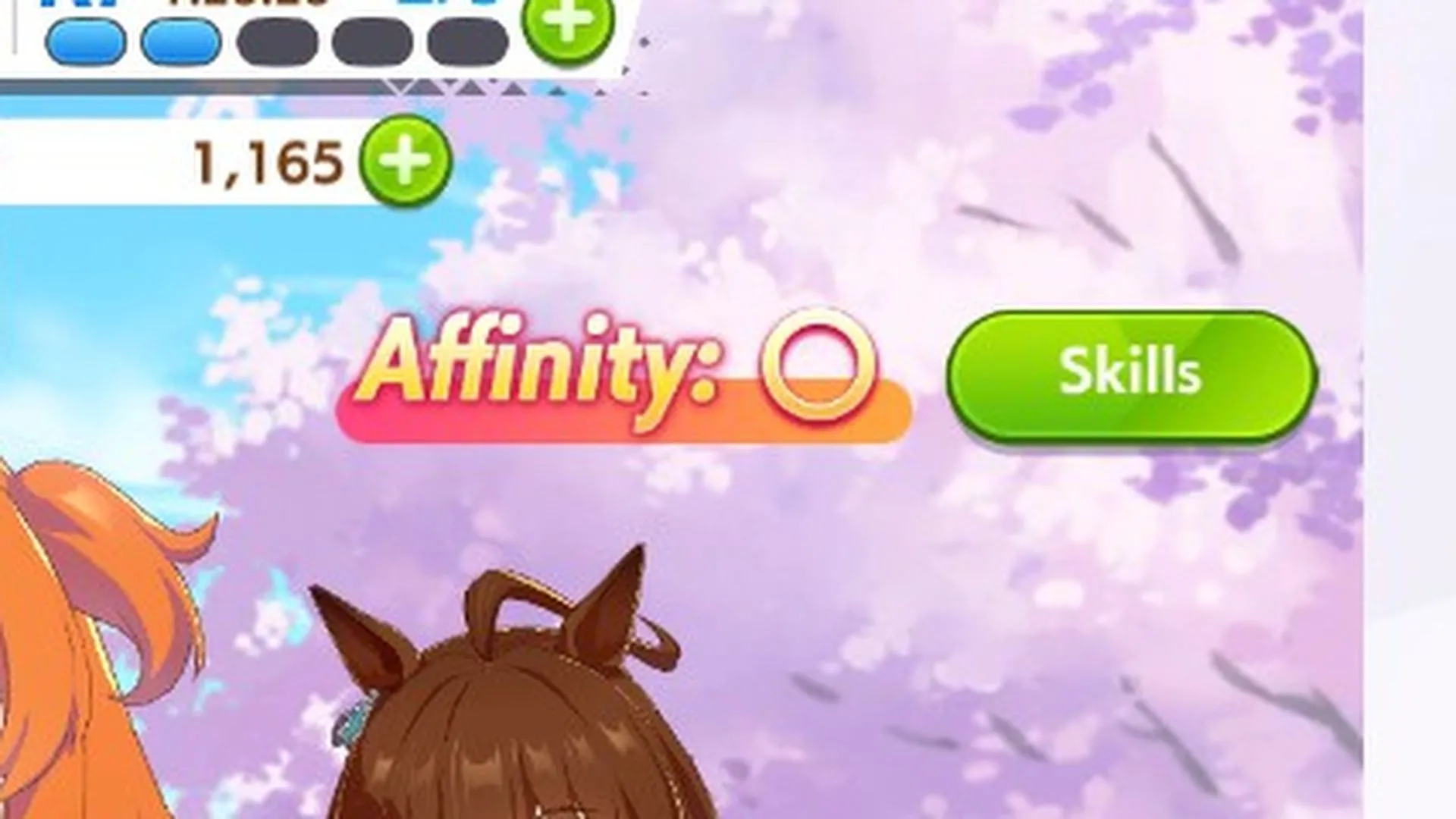 Biểu tượng Affinity: tam giác, một vòng tròn và hai vòng tròn thể hiện độ tương thích giữa trainee và Legacy Umamusume