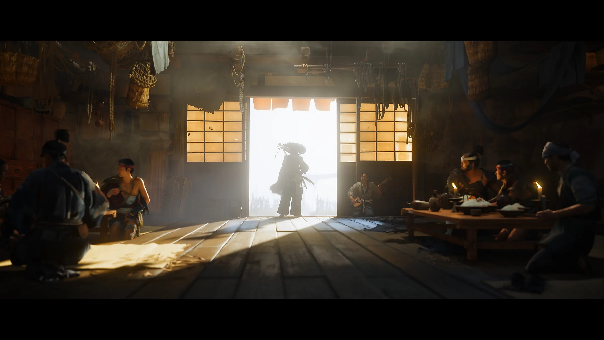 Bối cảnh làng quê Nhật Bản trong Ghost of Yotei, thể hiện không khí Ezo