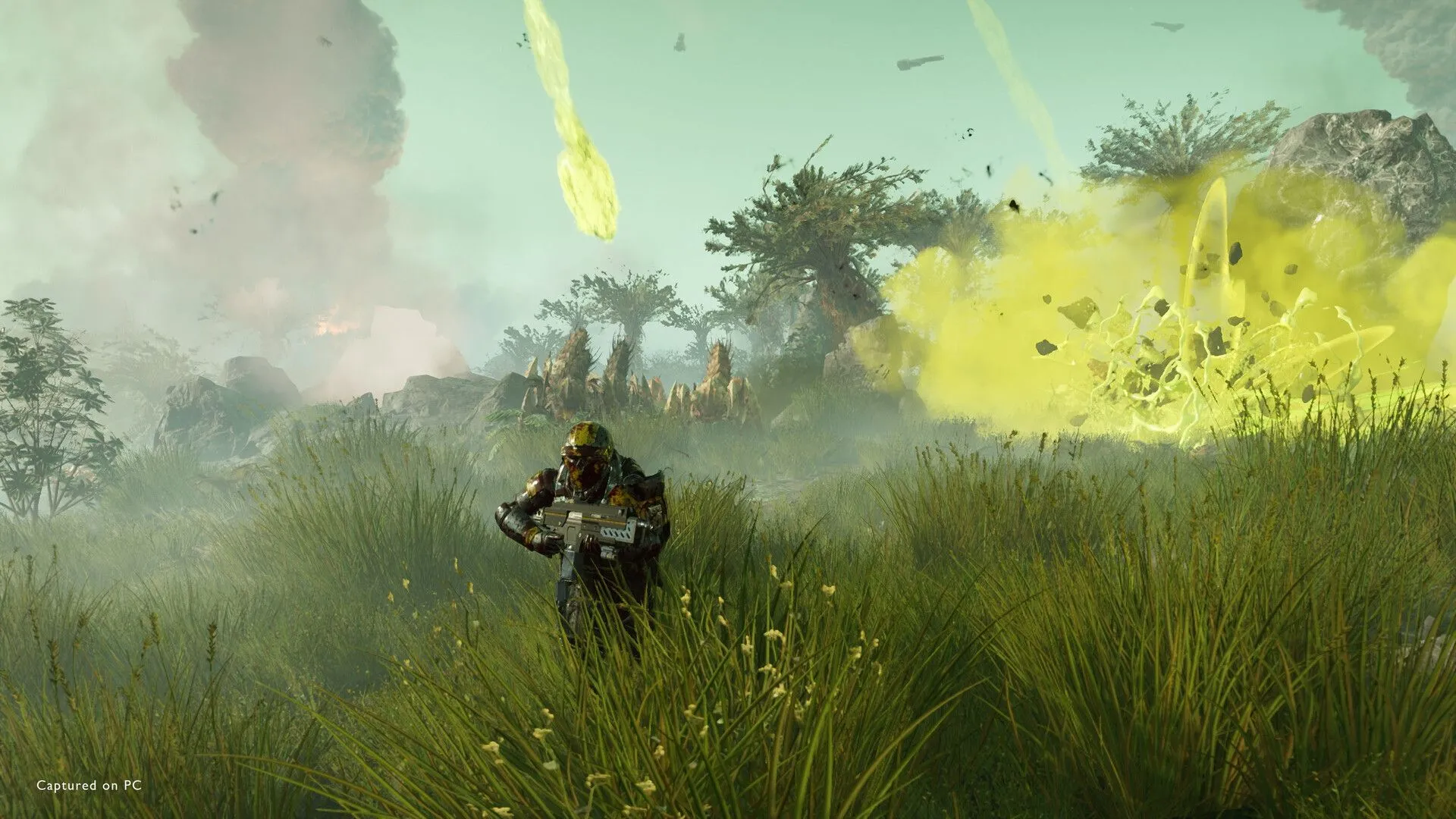 Chiến binh Helldivers 2 đối đầu với kẻ thù Illuminate, sử dụng trang bị mới