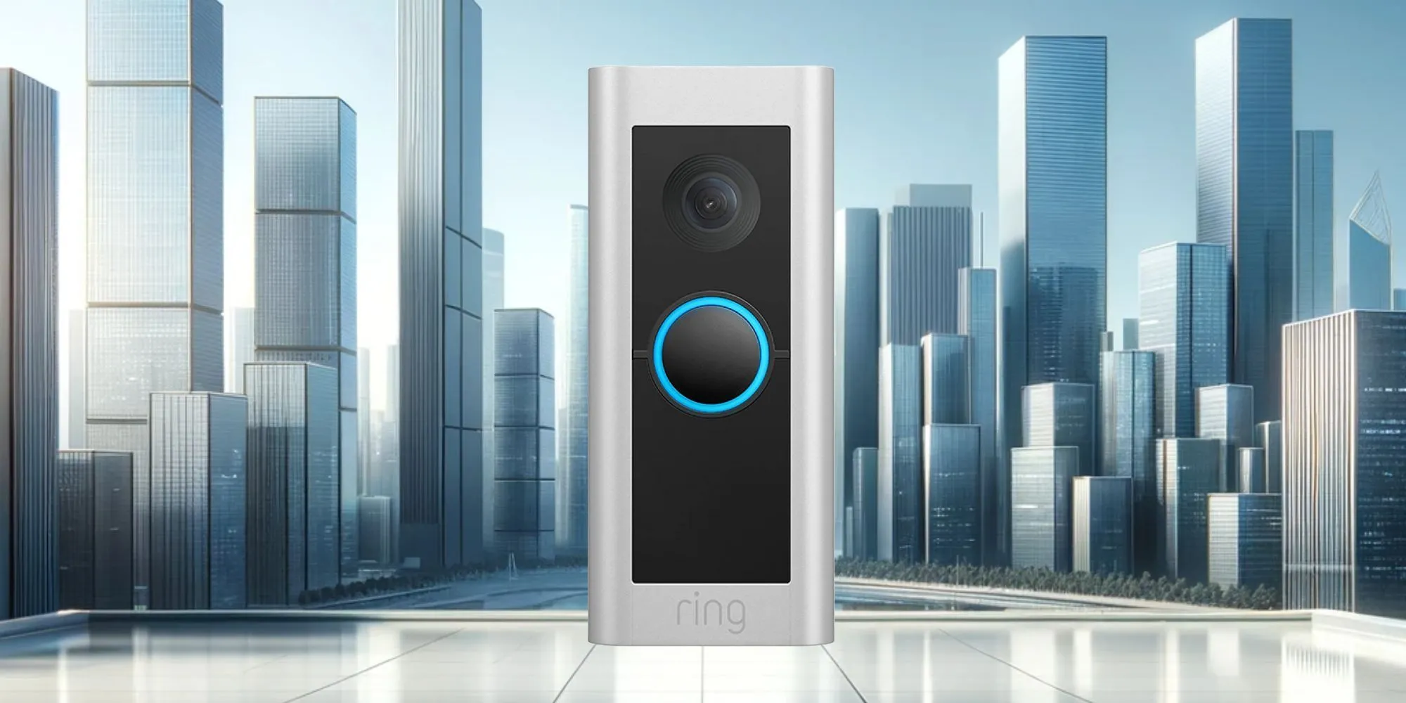 Chuông cửa thông minh Ring Video Doorbell Pro 2 trong bối cảnh thành phố