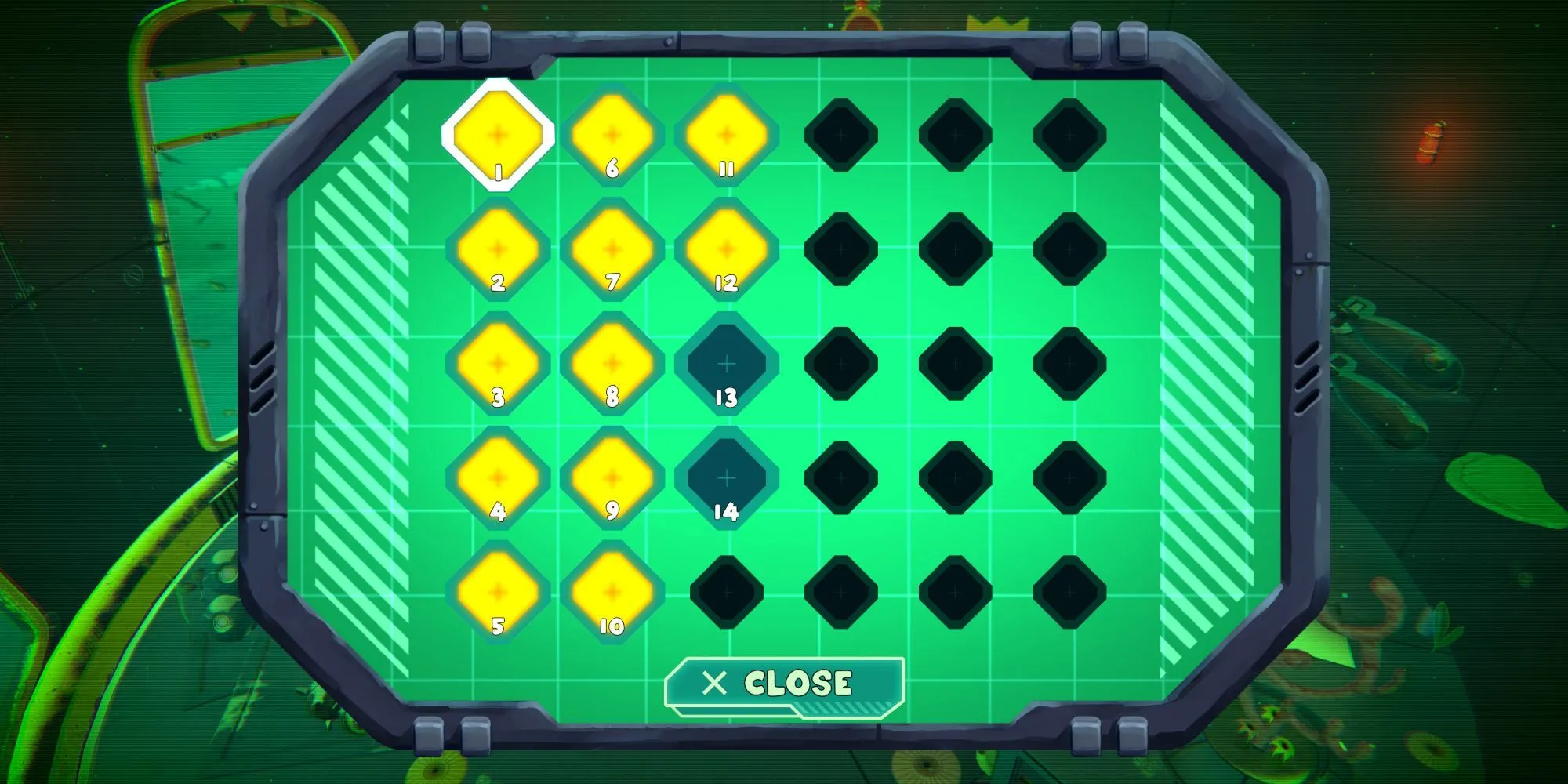 Giao diện chọn màn chơi trong game Power Sink