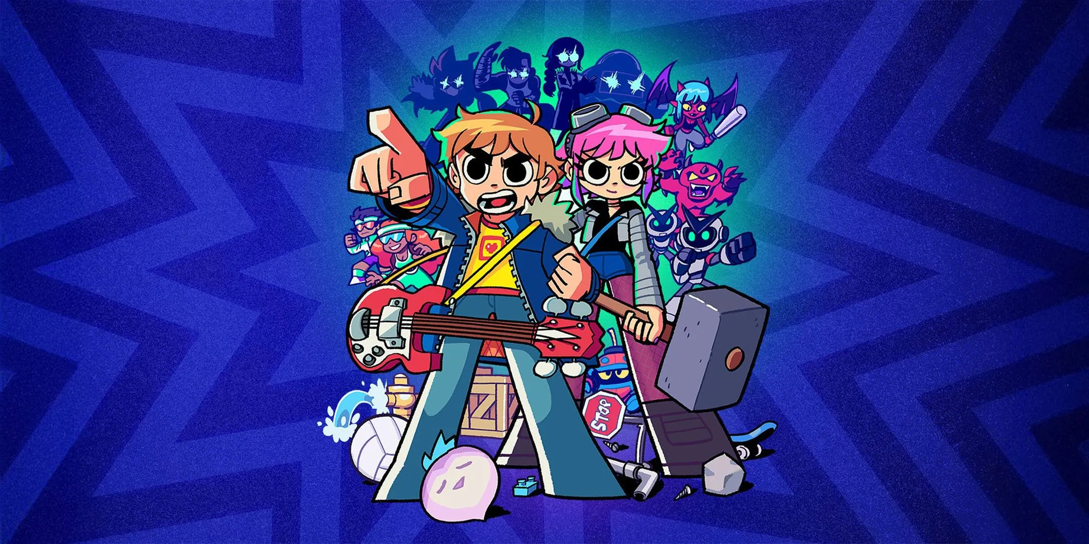 Key art chính thức của Scott Pilgrim EX, hé lộ phong cách đồ họa 2D.