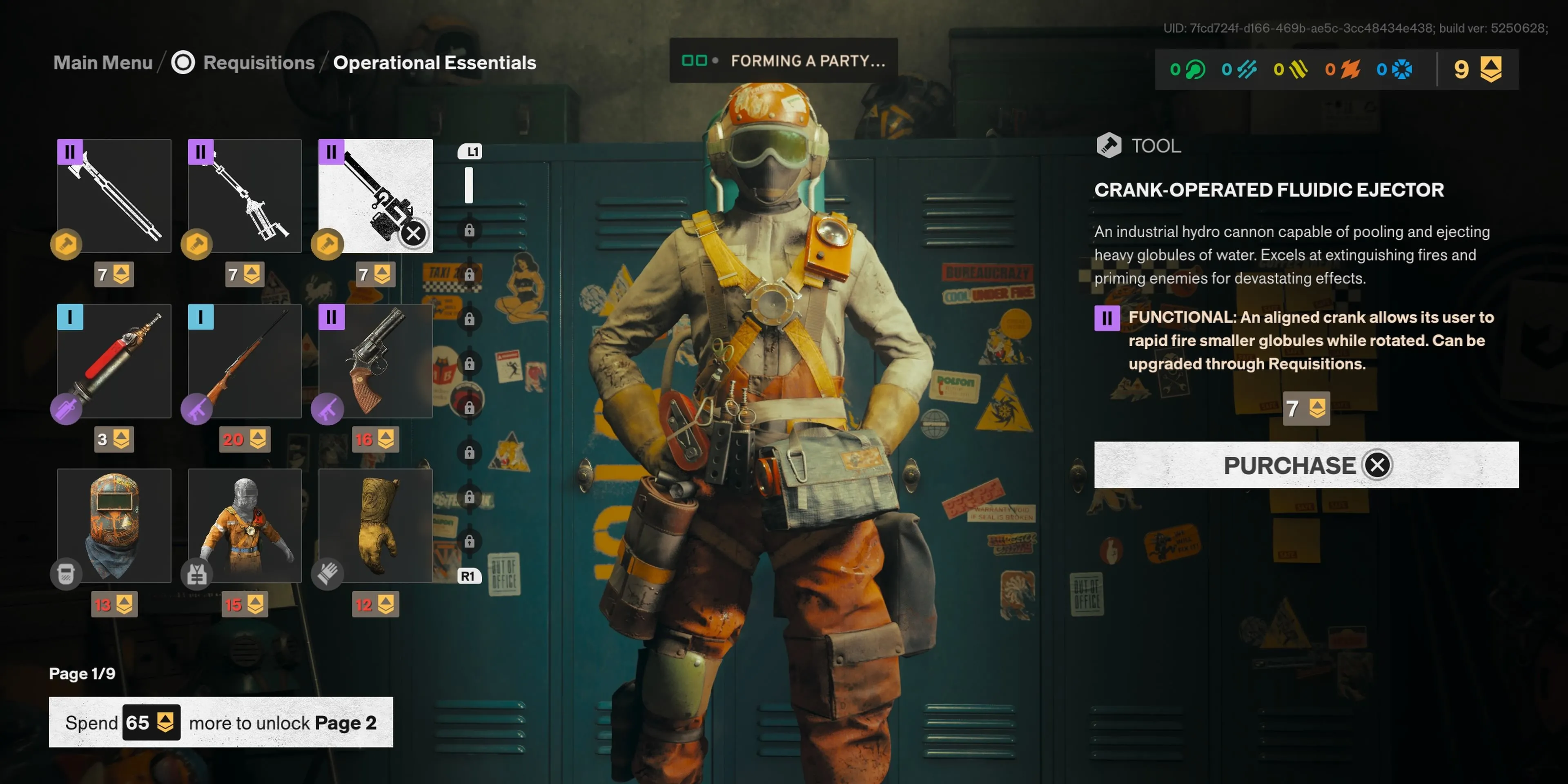 Khu vực Requisition trong FBC Firebreak, nơi game thủ nâng cấp vũ khí và trang bị