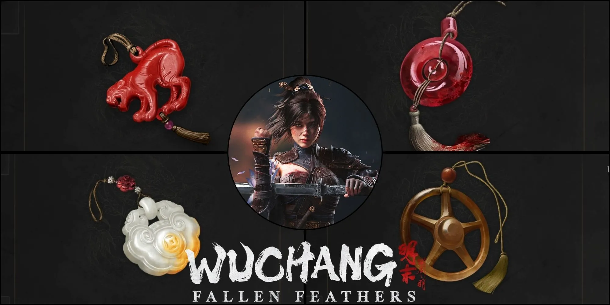 Minh họa các vật phẩm Jade Pendants quý giá trong Wuchang: Fallen Feathers, giúp người chơi nâng cao sức mạnh và khả năng sinh tồn.