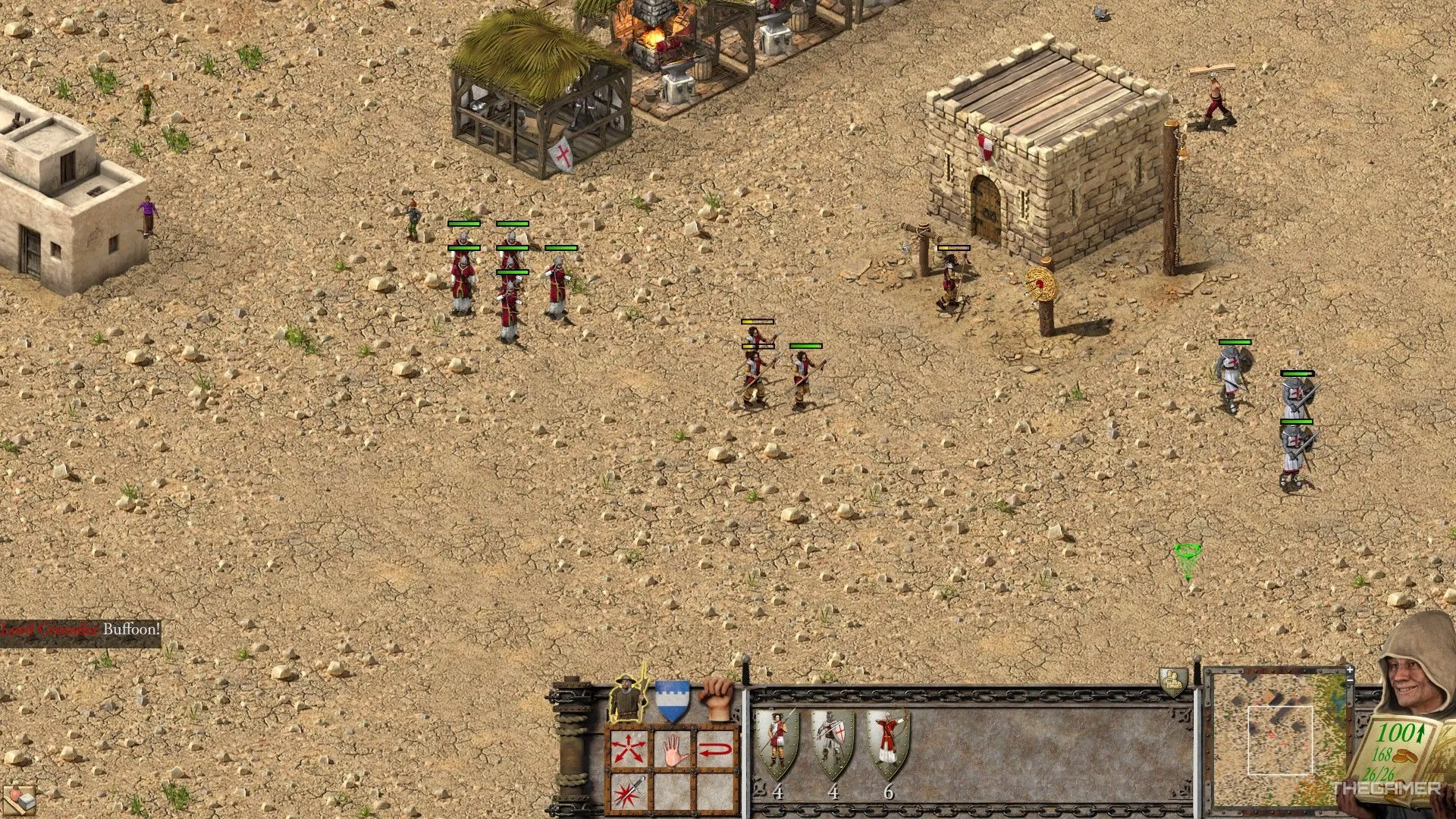 Một nhóm bộ binh nhỏ hành quân ra trận trong Stronghold Crusader Definitive Edition.