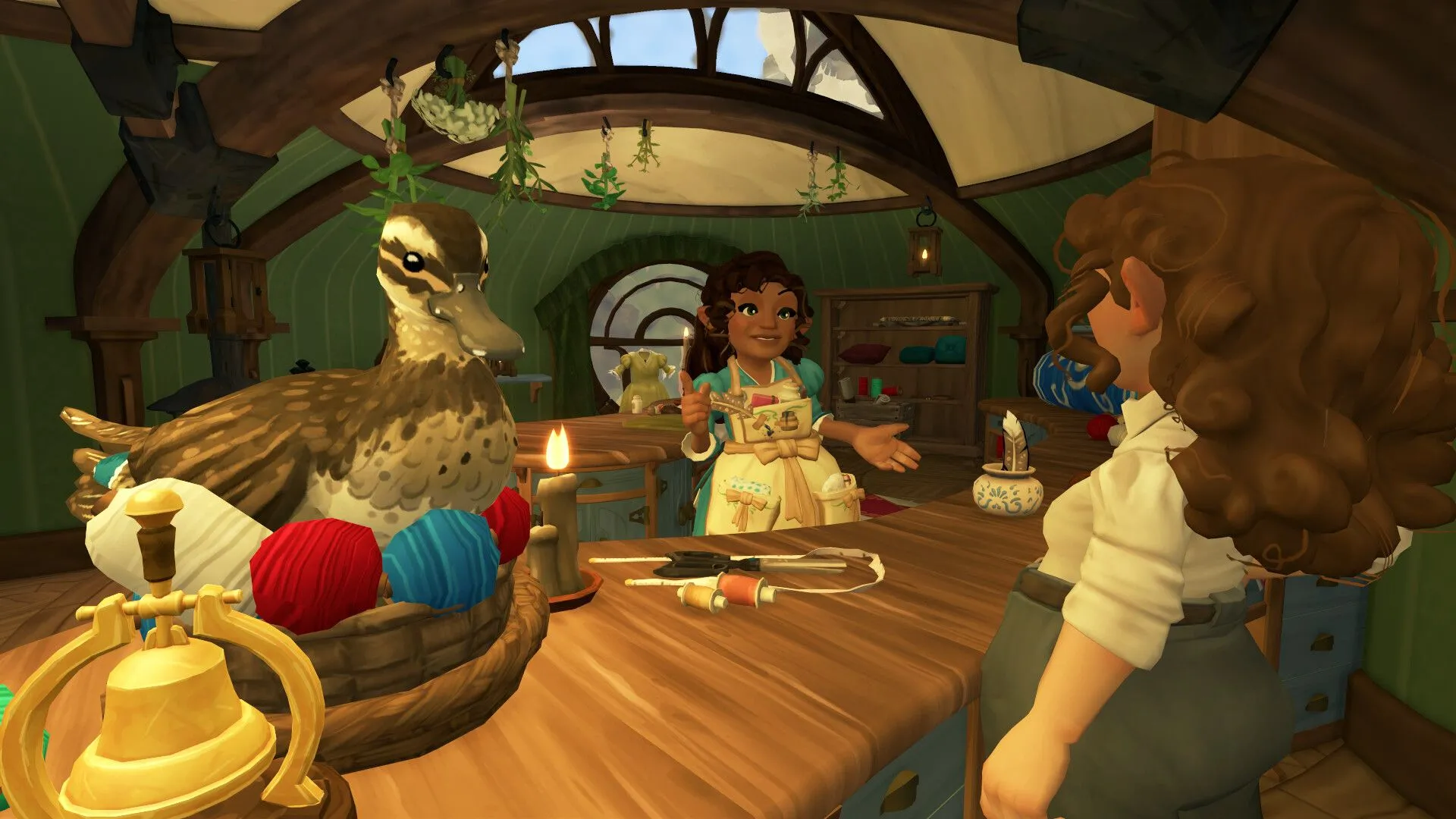 Nhân vật Hobbit câu cá bên bờ sông trong game Tales of the Shire