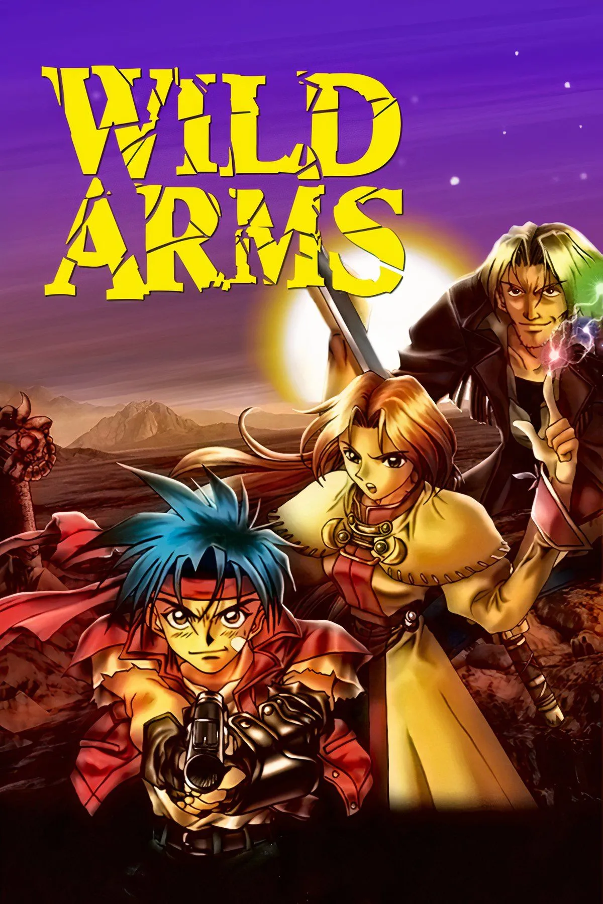 Phong cách đồ họa độc đáo của game Wild Arms với các nhân vật theo phong cách miền Tây
