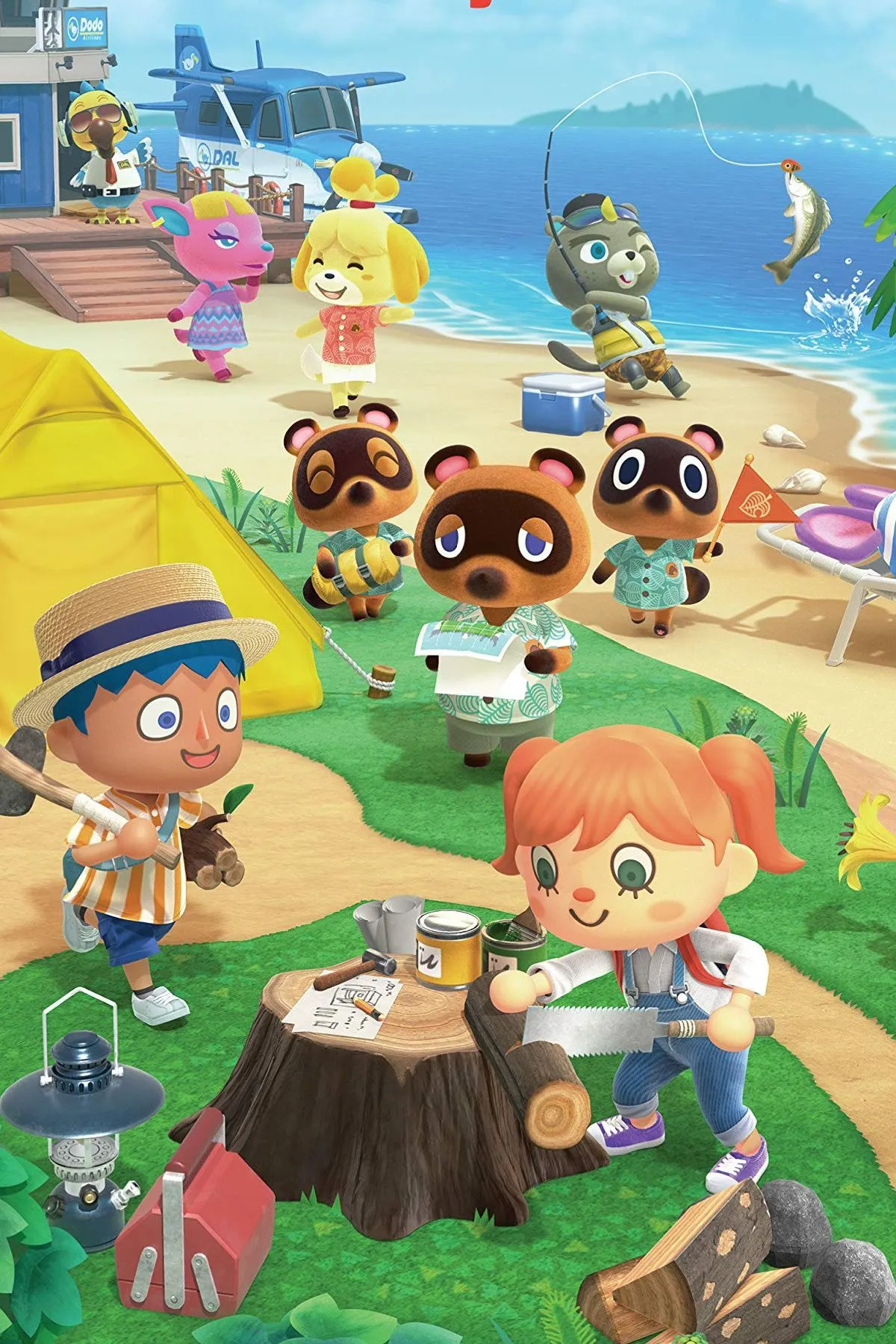 Thế giới tươi đẹp trong Animal Crossing New Horizons, với ngôi làng và cây cối xanh tươi