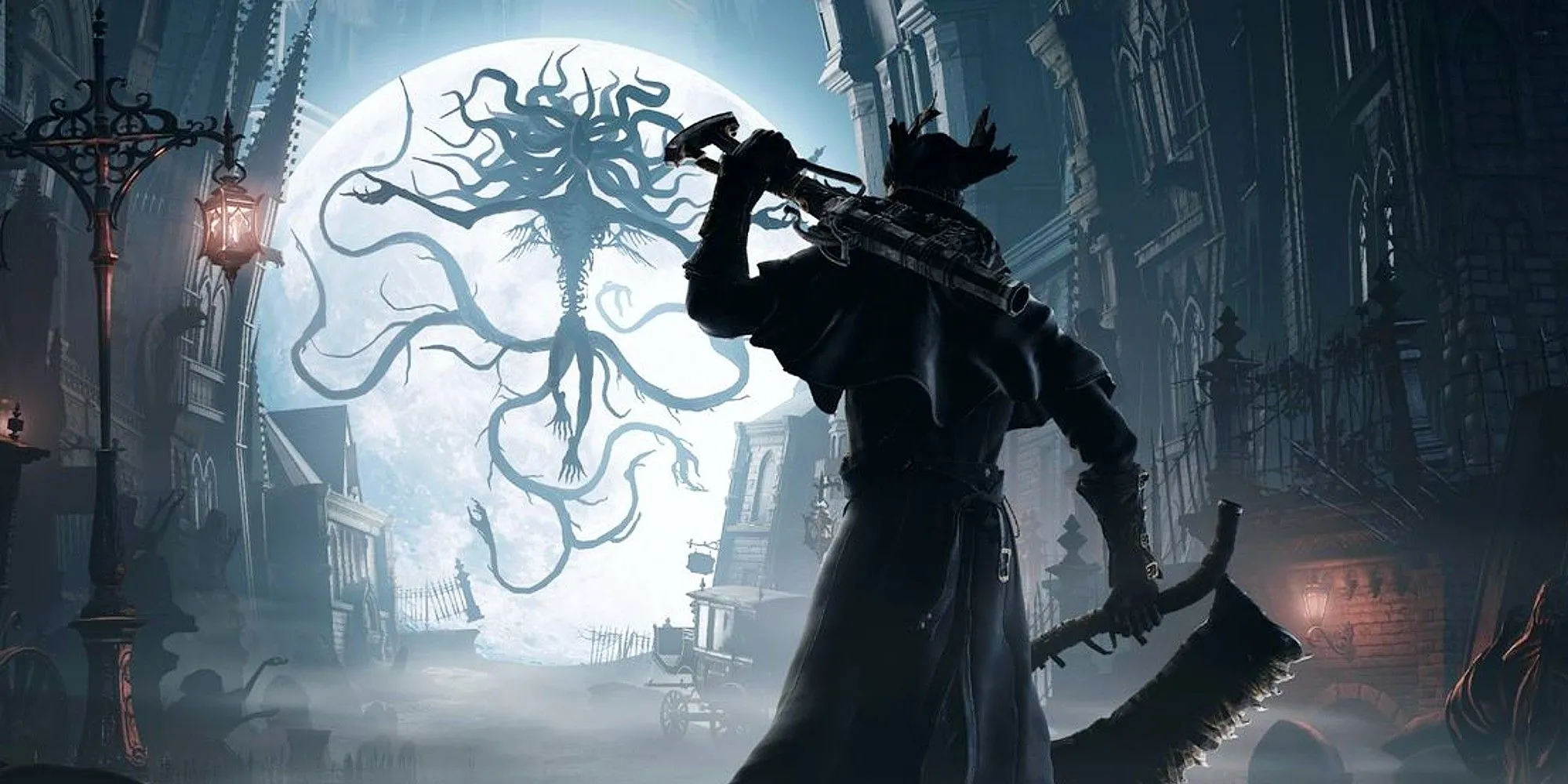 Bloodborne Hunter Enters The Boss Battle
