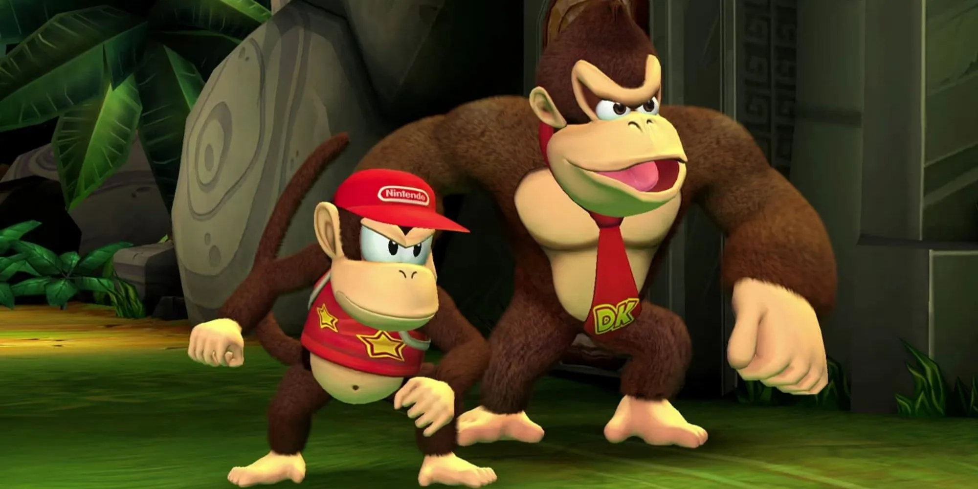 Donkey Kong và Diddy Kong cùng nhau phiêu lưu trong Donkey Kong Country Returns HD, game platformer kinh điển