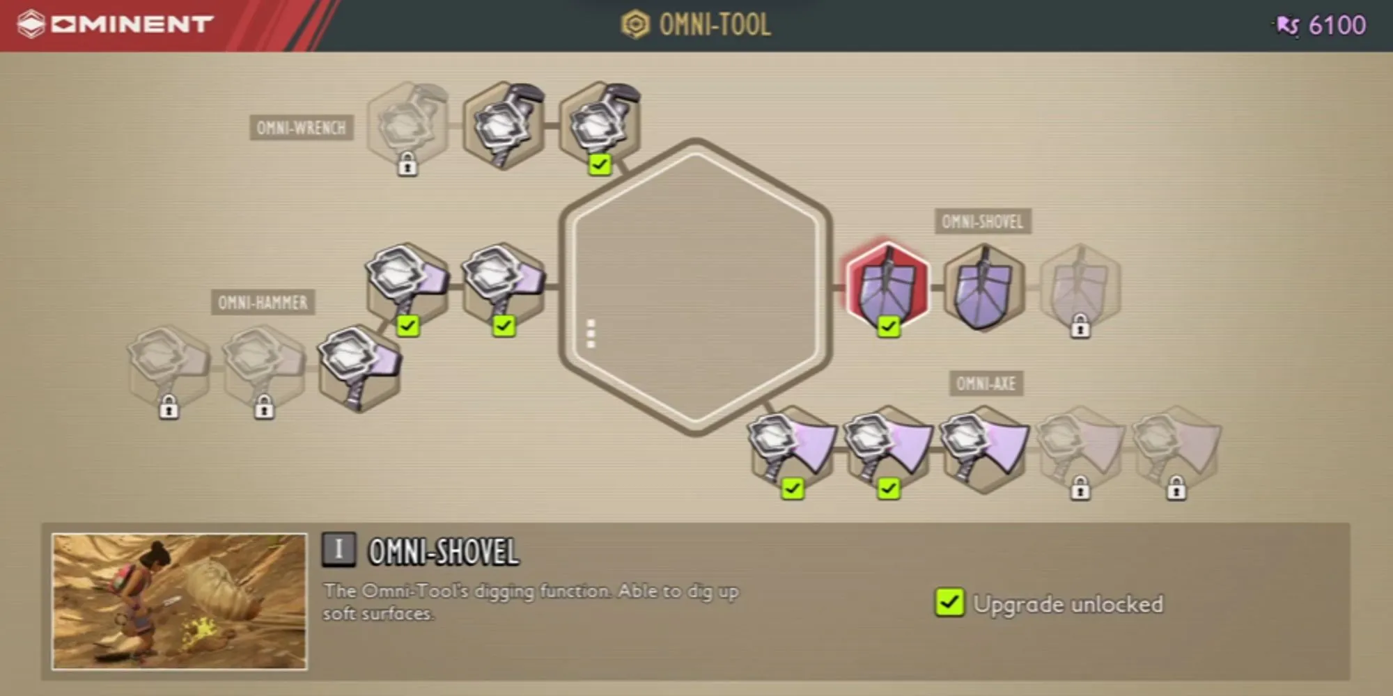 Giao diện sử dụng Omni-Tool mới trong Grounded 2, công cụ đa năng giúp game thủ tối ưu hóa kho đồ và trải nghiệm khám phá.