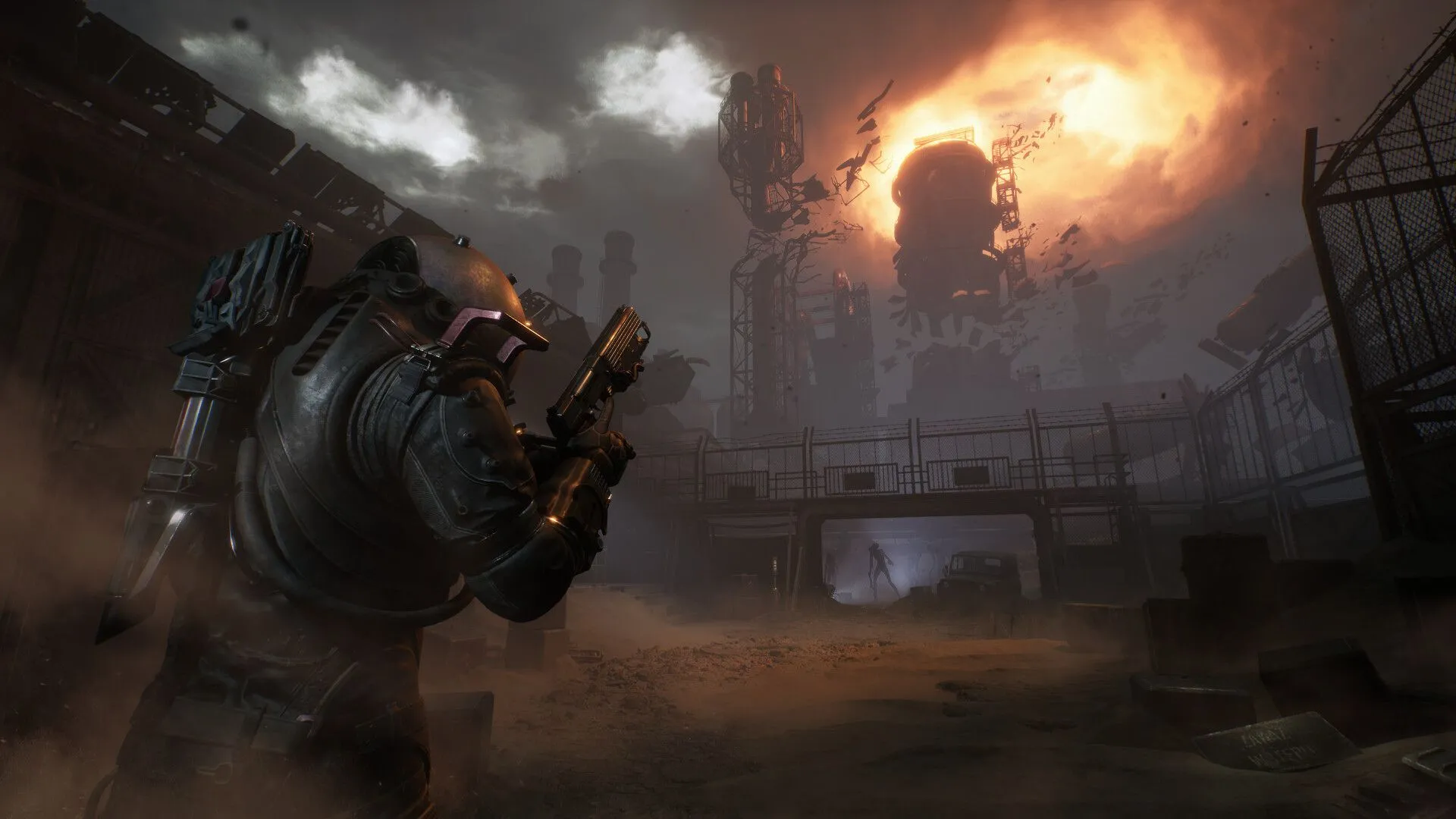 Hình ảnh quảng bá game Cronos The New Dawn với không khí u ám và nhân vật chính